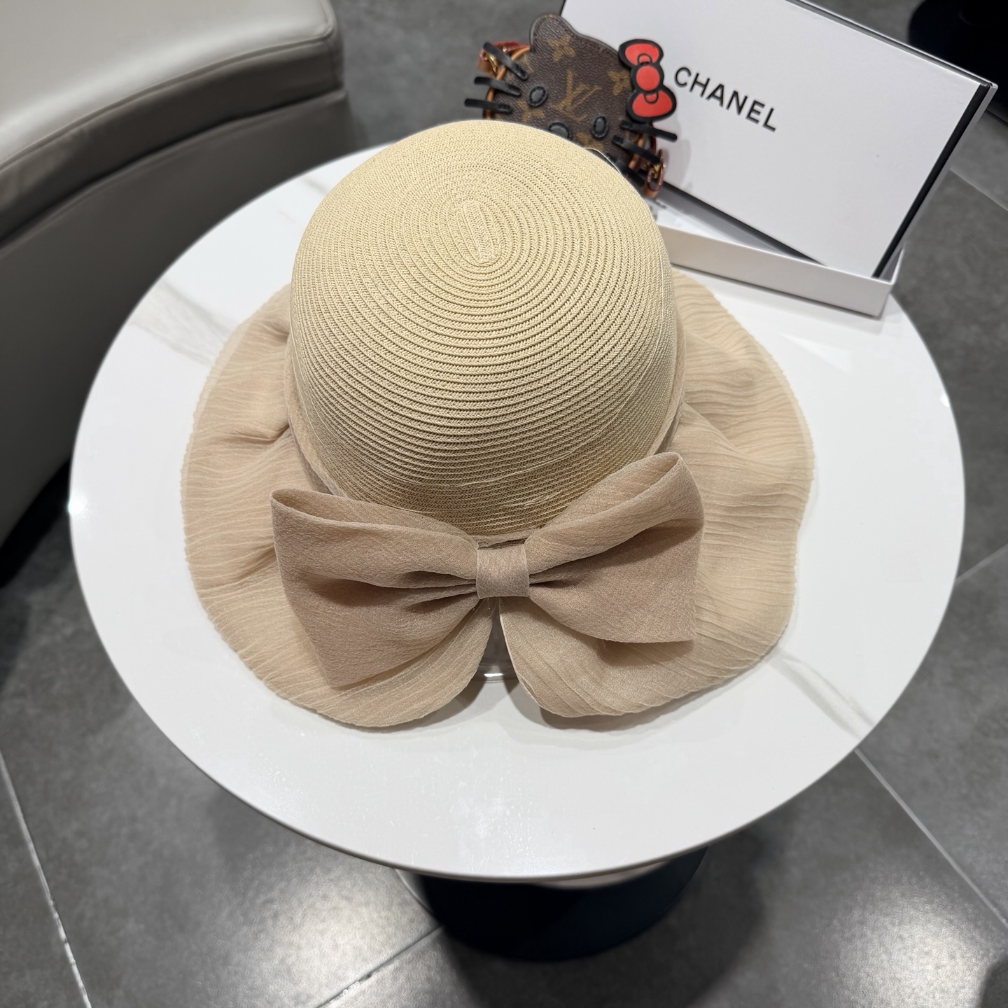 chanel2026新款遮阳帽子女春秋出游度假防紫外线渔夫帽可折叠大檐防晒帽