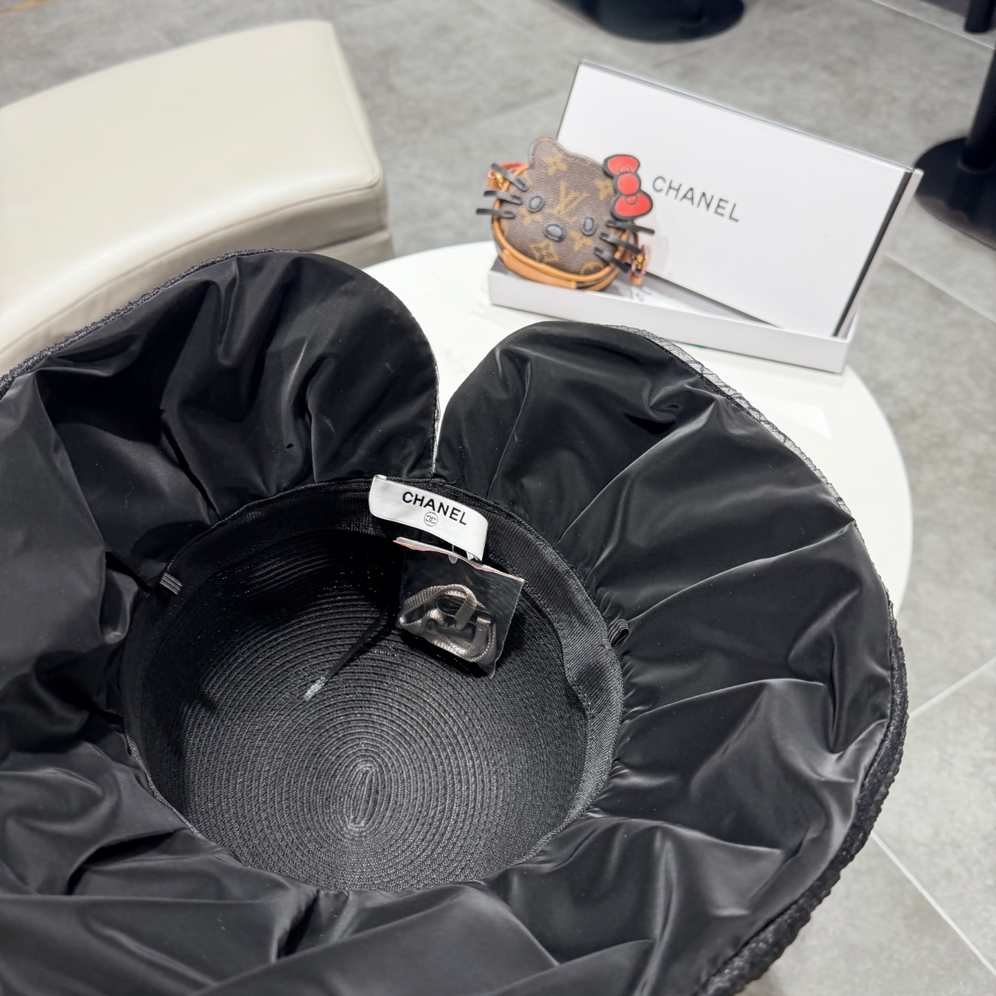 chanel2026新款遮阳帽子女春秋出游度假防紫外线渔夫帽可折叠大檐防晒帽