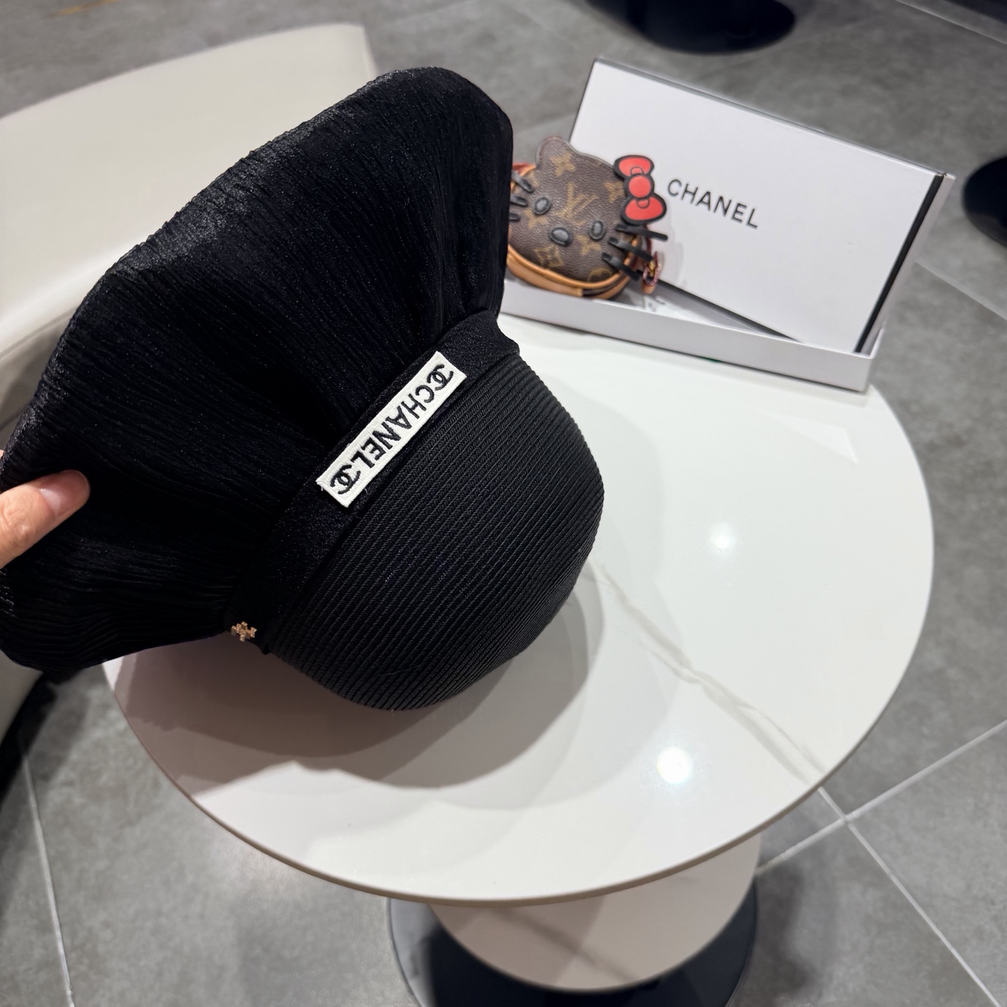 chanel2026新款遮阳帽子女春秋出游度假防紫外线渔夫帽可折叠大檐防晒帽