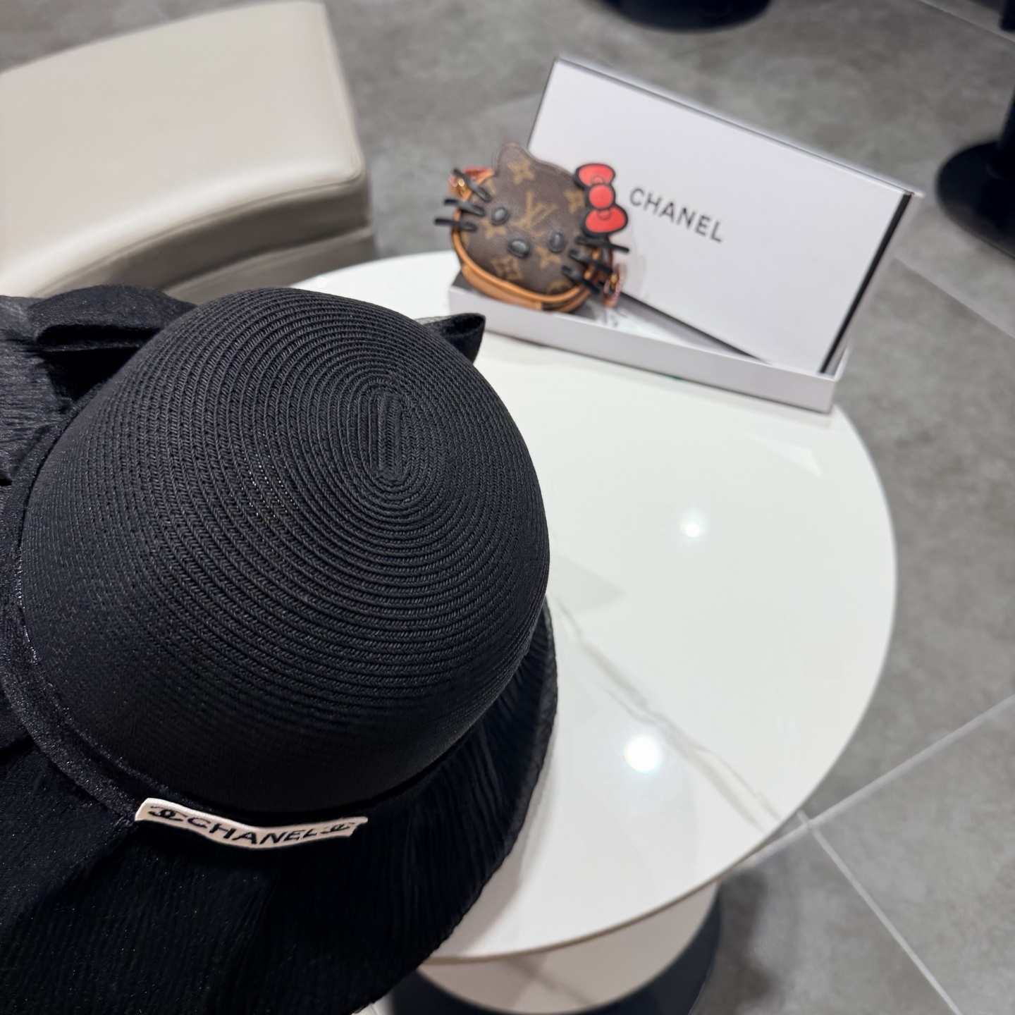 chanel2026新款遮阳帽子女春秋出游度假防紫外线渔夫帽可折叠大檐防晒帽