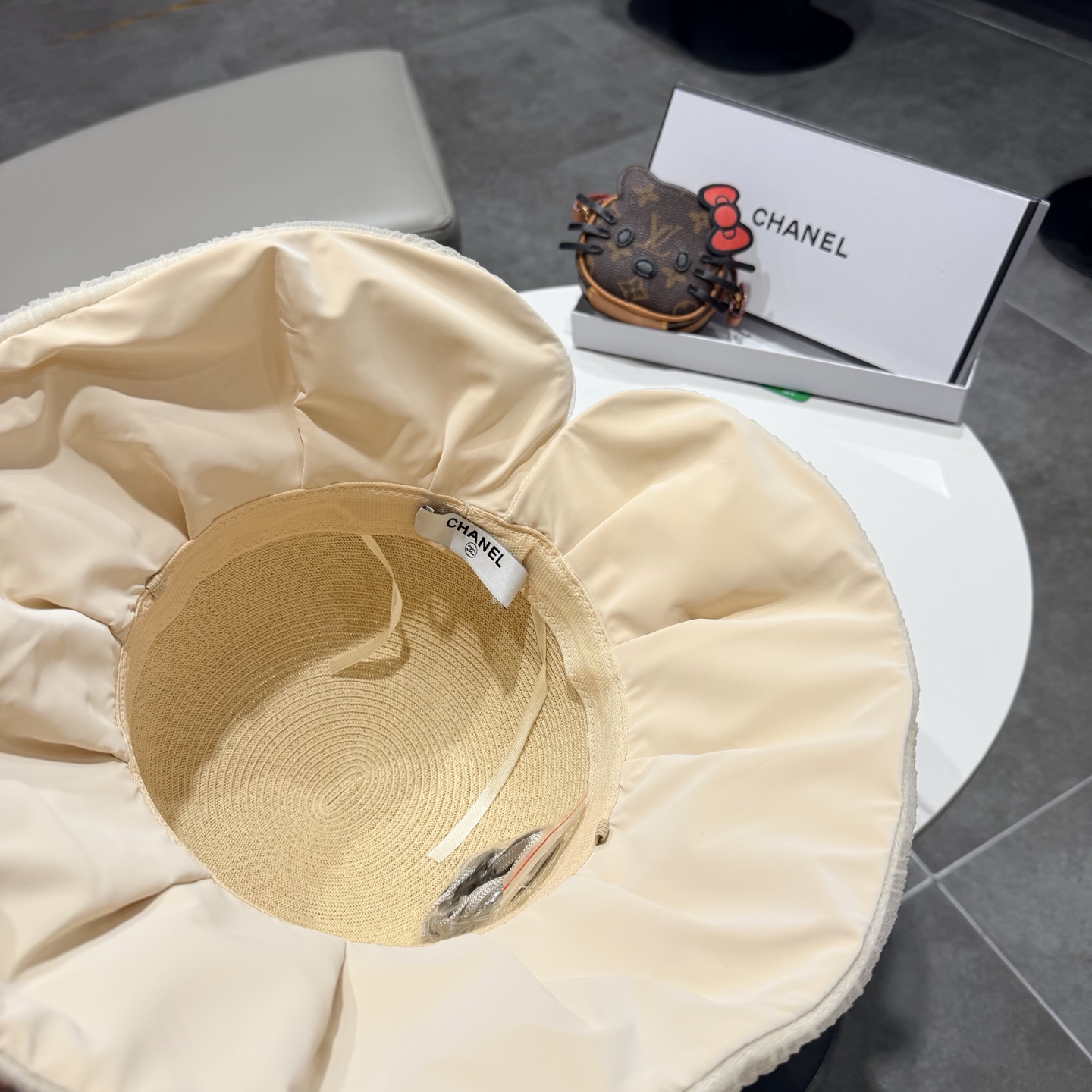 chanel2026新款遮阳帽子女春秋出游度假防紫外线渔夫帽可折叠大檐防晒帽