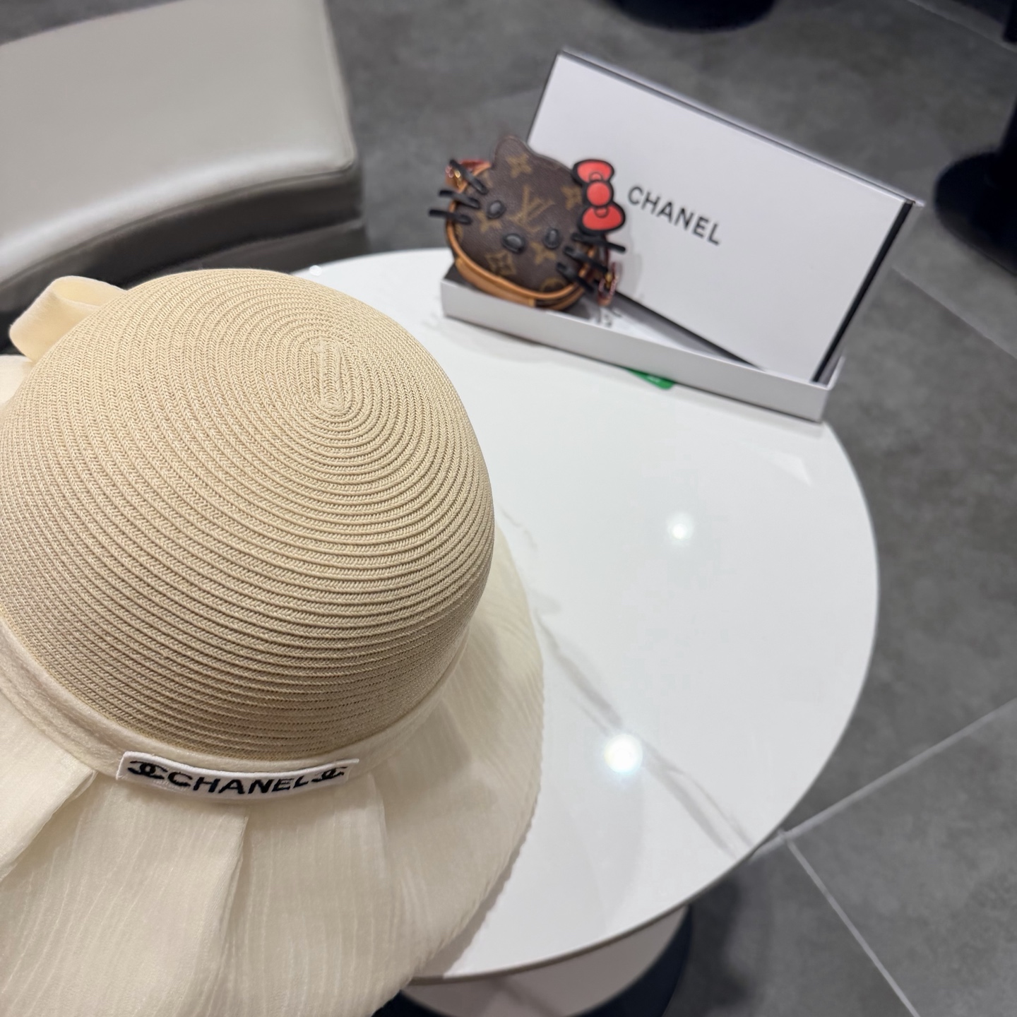 chanel2026新款遮阳帽子女春秋出游度假防紫外线渔夫帽可折叠大檐防晒帽