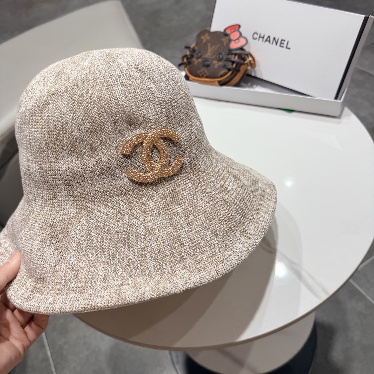 chanel新款个性时髦百搭大帽檐渔夫帽春夏出游休闲太阳帽女士防晒帽子潮