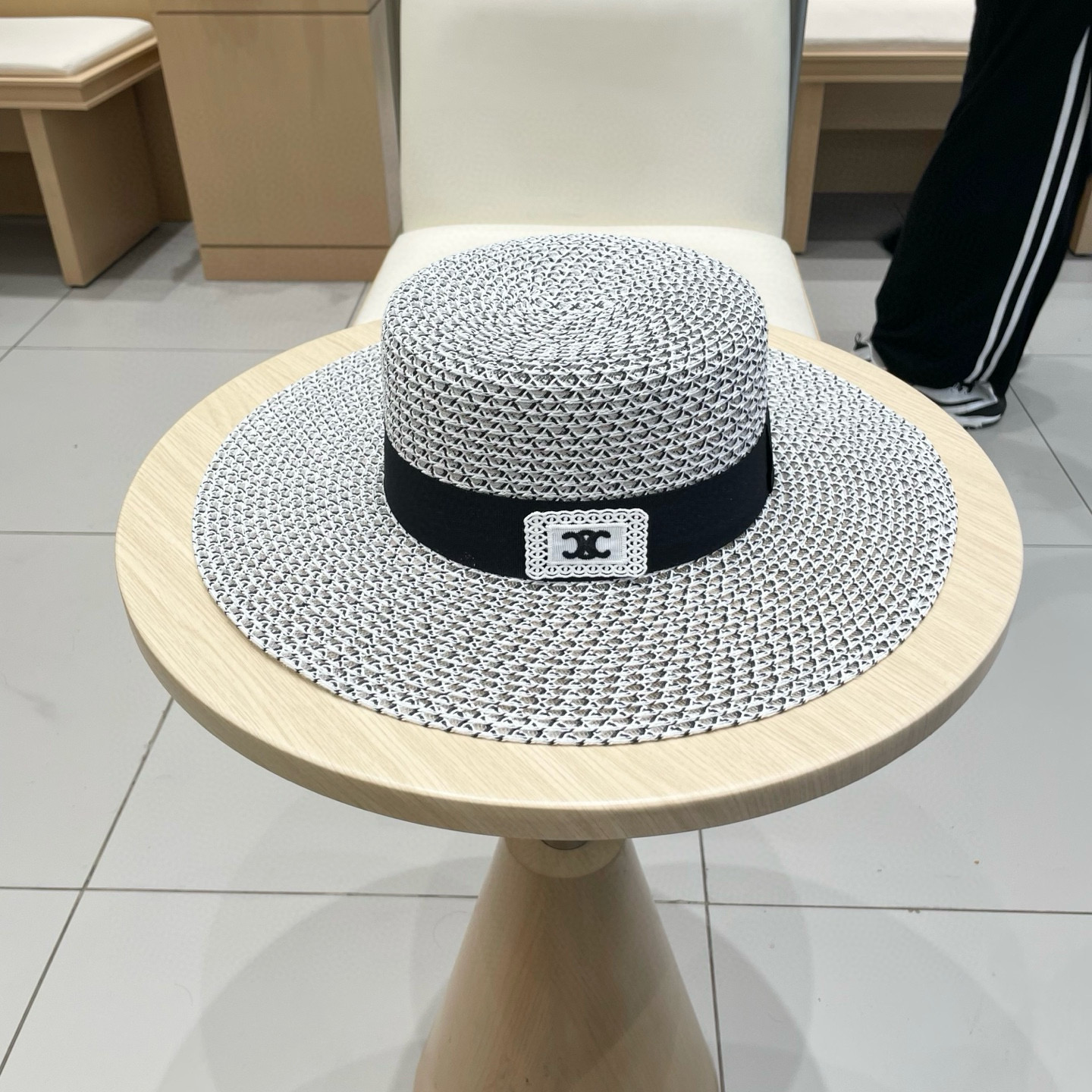 塞琳celien新款草帽，平顶礼帽，头围57cm