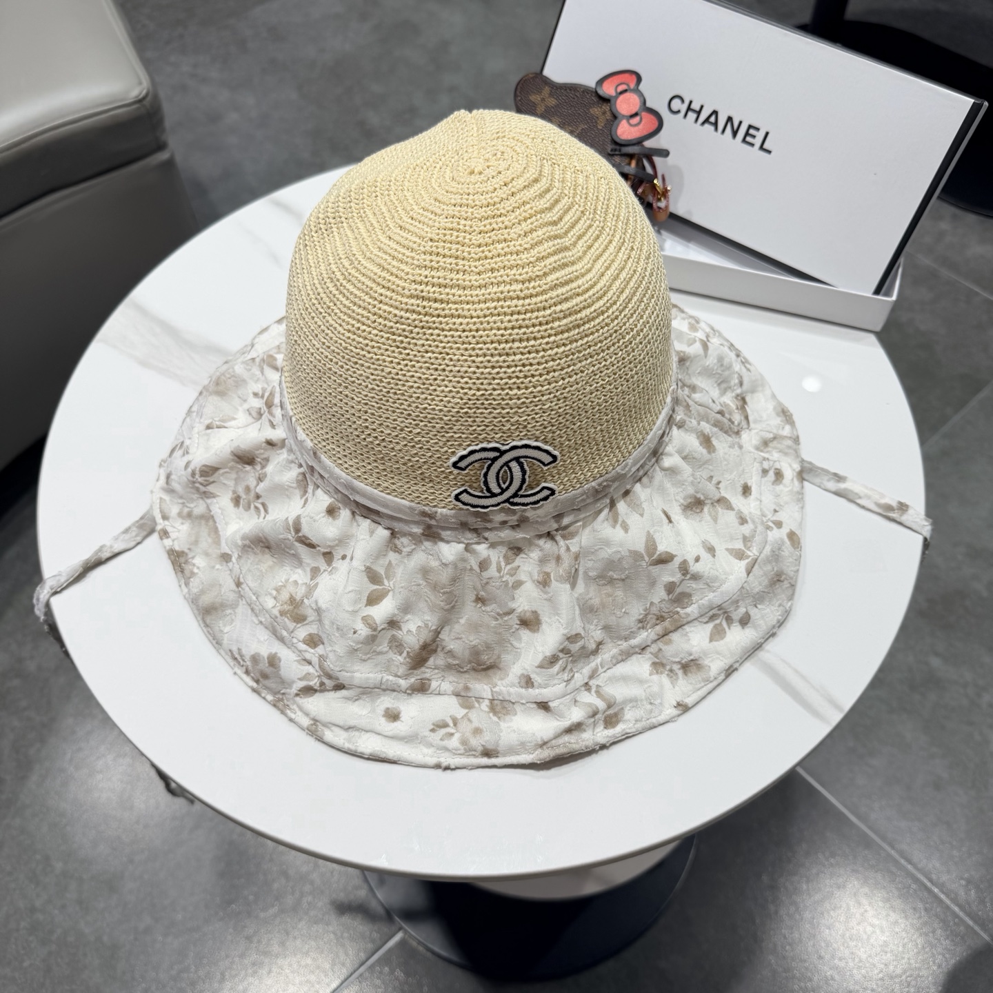 chanel遮阳帽女夏季海边度假可折叠大帽檐渔夫帽可当包包防紫外线太阳帽