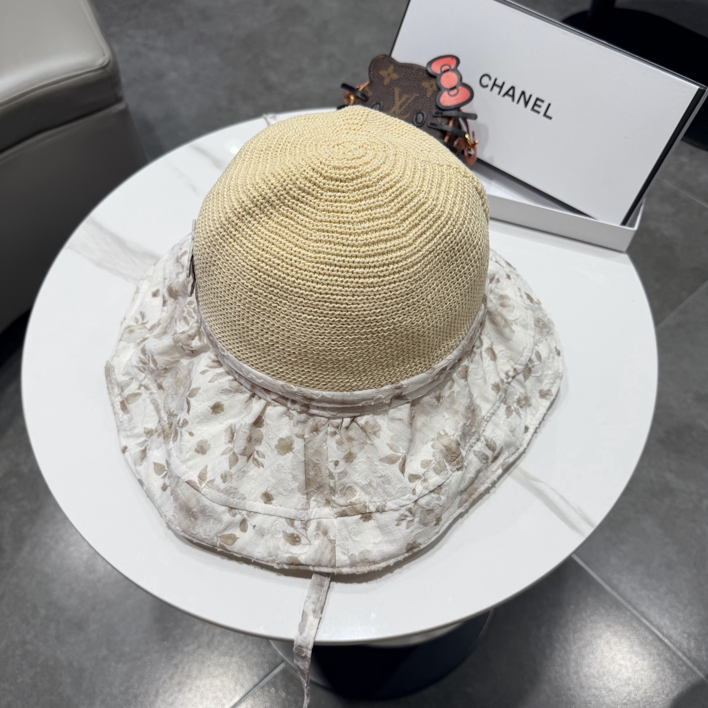 chanel遮阳帽女夏季海边度假可折叠大帽檐渔夫帽可当包包防紫外线太阳帽