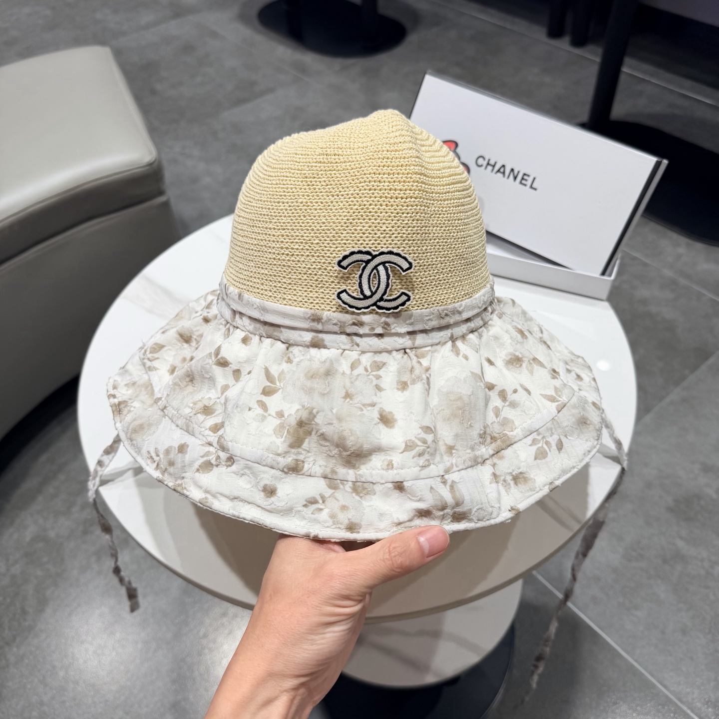 chanel遮阳帽女夏季海边度假可折叠大帽檐渔夫帽可当包包防紫外线太阳帽