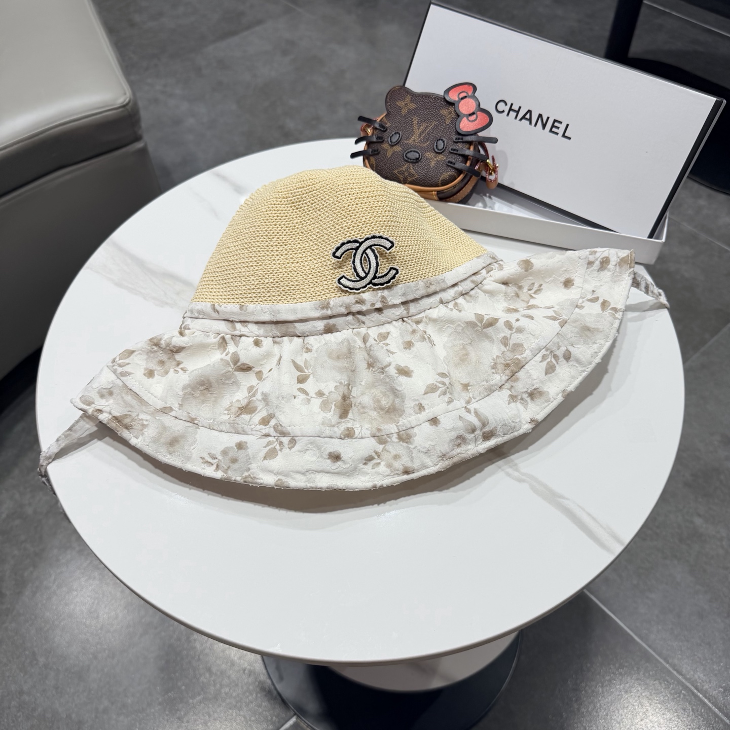 chanel遮阳帽女夏季海边度假可折叠大帽檐渔夫帽可当包包防紫外线太阳帽