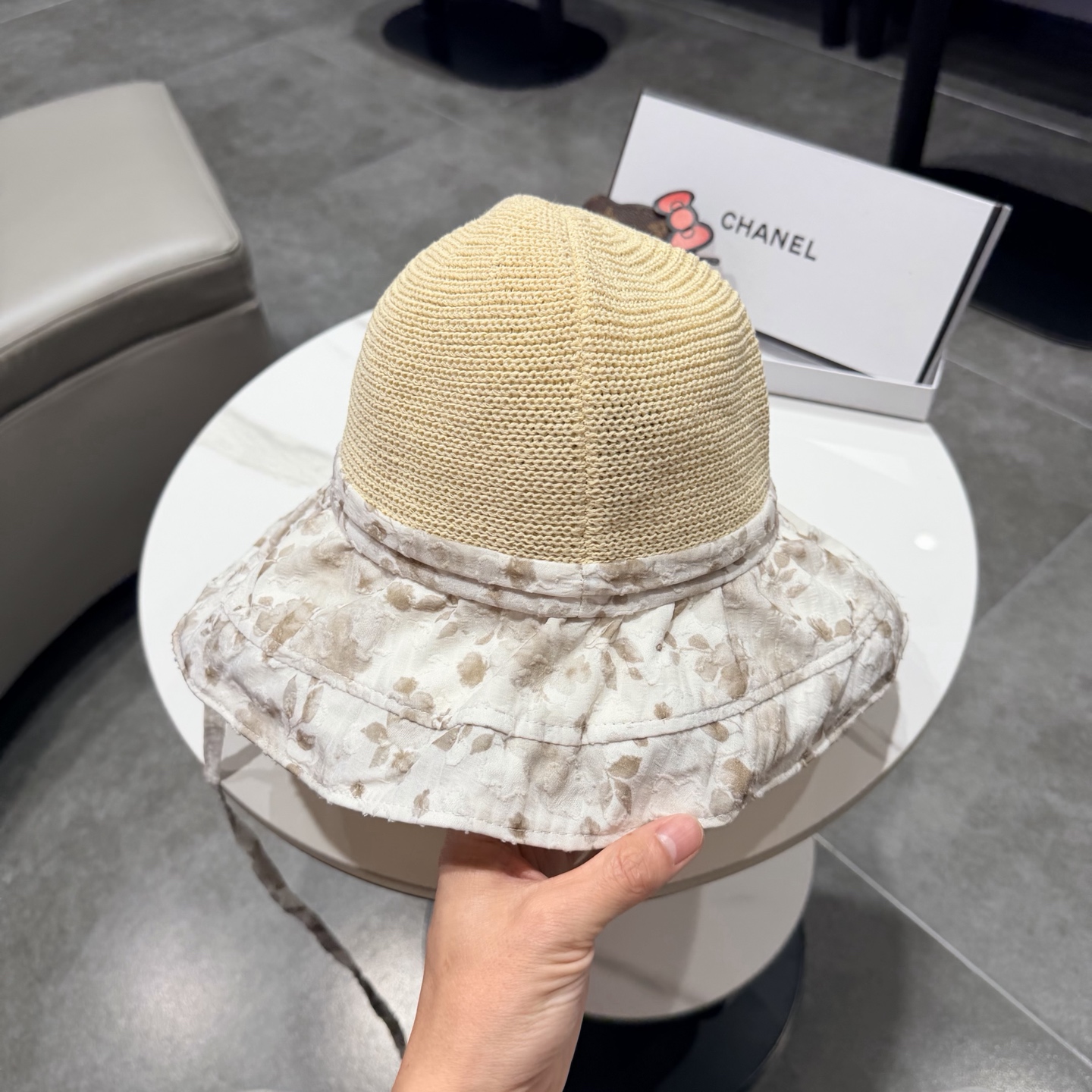 chanel遮阳帽女夏季海边度假可折叠大帽檐渔夫帽可当包包防紫外线太阳帽