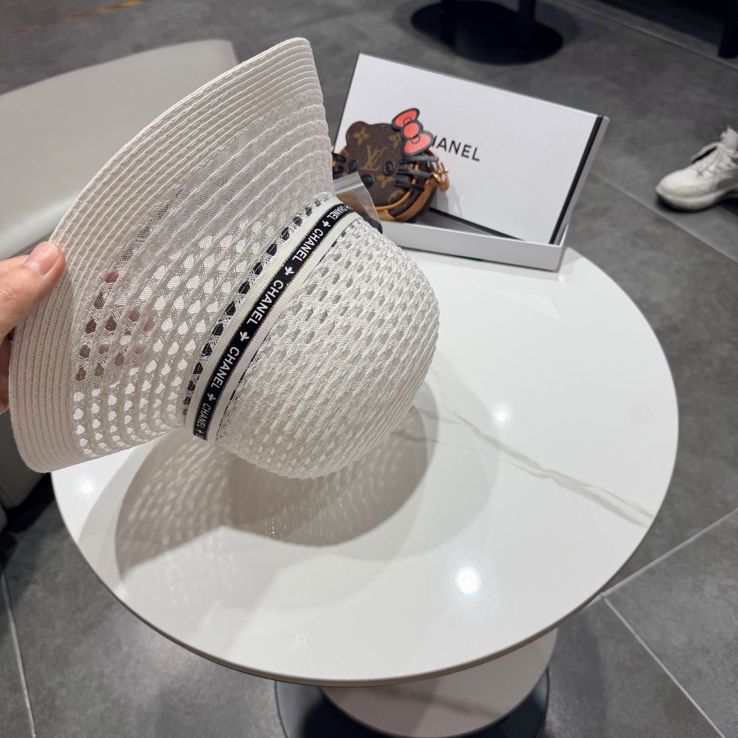 Chanel香奈儿后开叉草帽加强防紫外线，高端定制，头围57cm