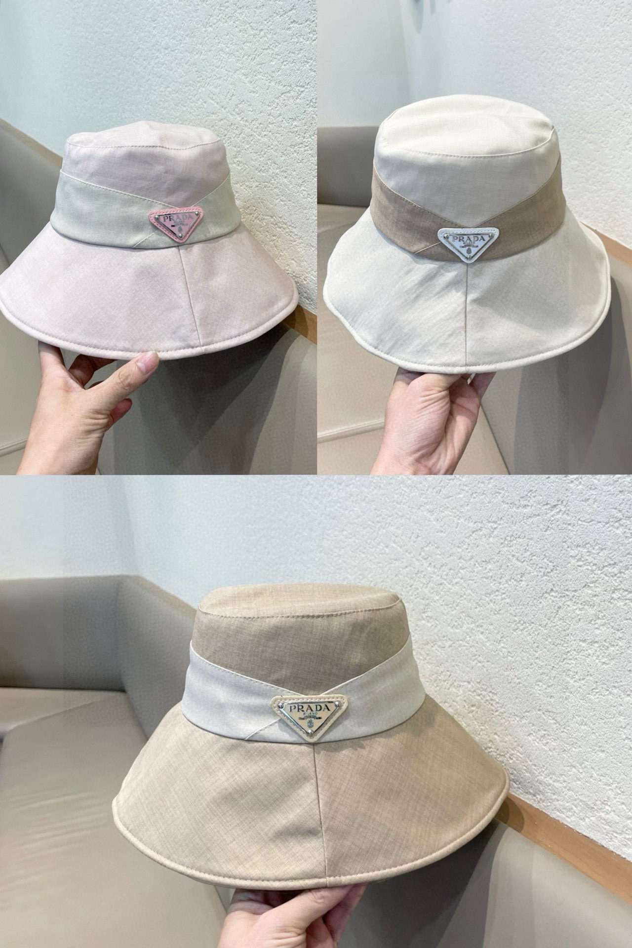 PRADA普拉达新款原单渔夫帽，度假必备