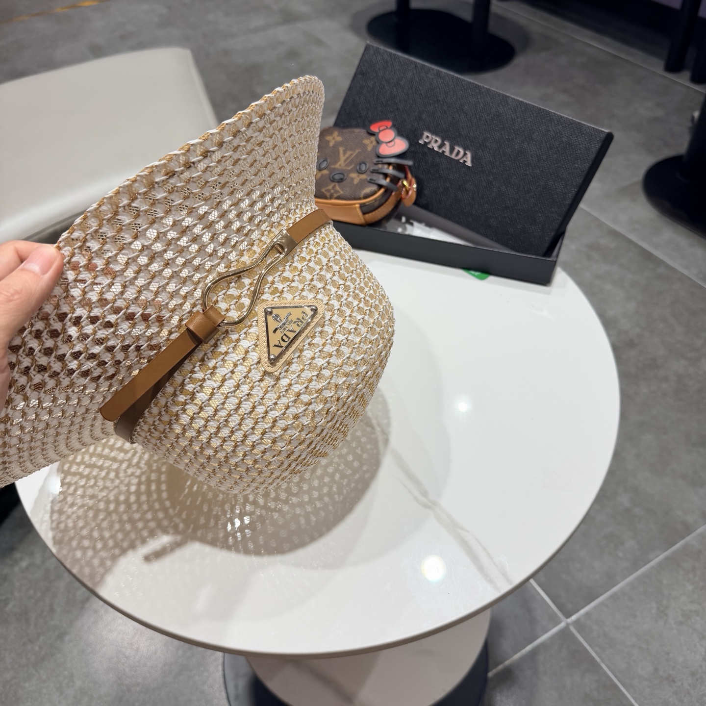 普拉达2026夏款礼帽，草帽，小清新 头围57cm