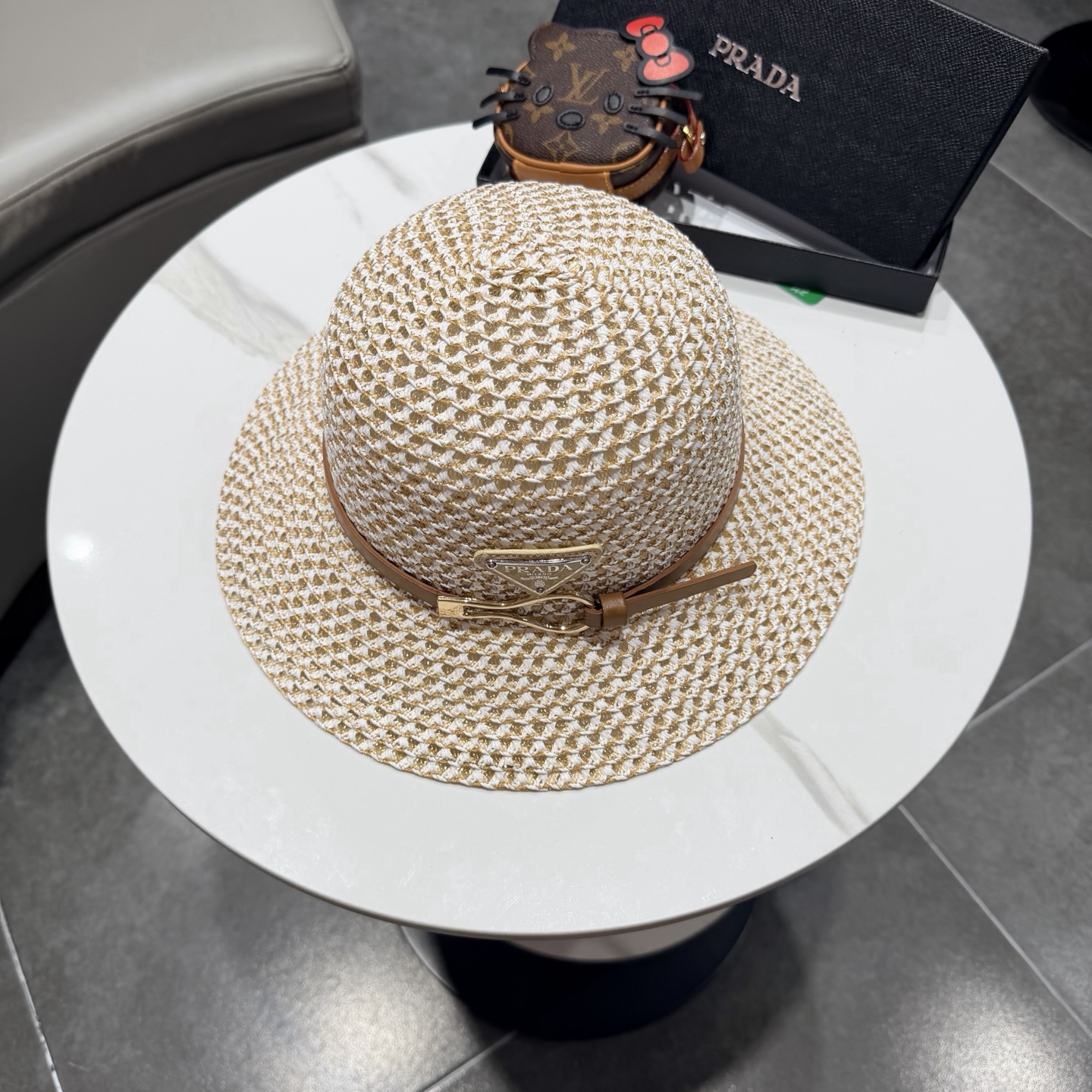 普拉达2026夏款礼帽，草帽，小清新 头围57cm