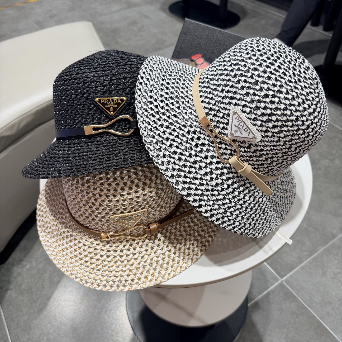 普拉达2026夏款礼帽，草帽，小清新 头围57cm
