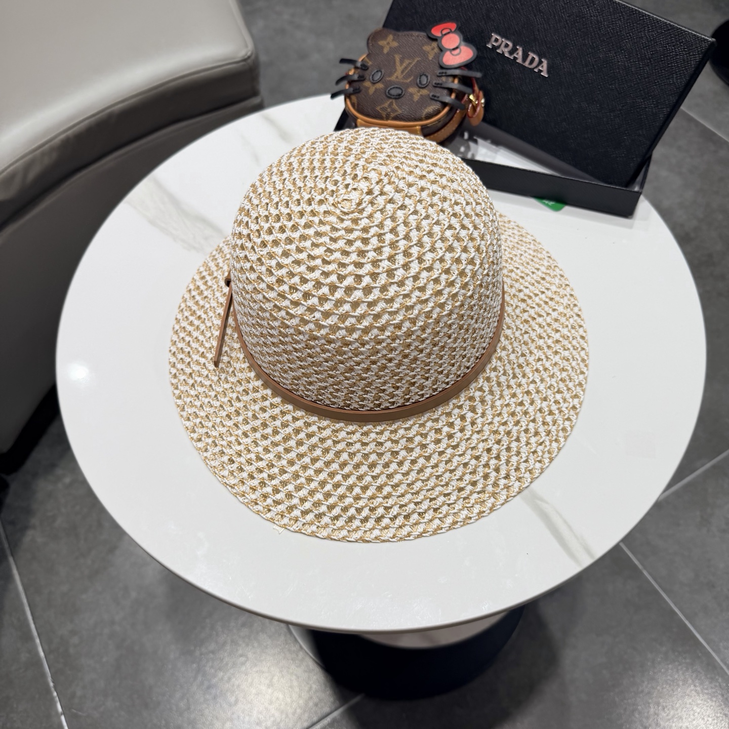 普拉达2026夏款礼帽，草帽，小清新 头围57cm