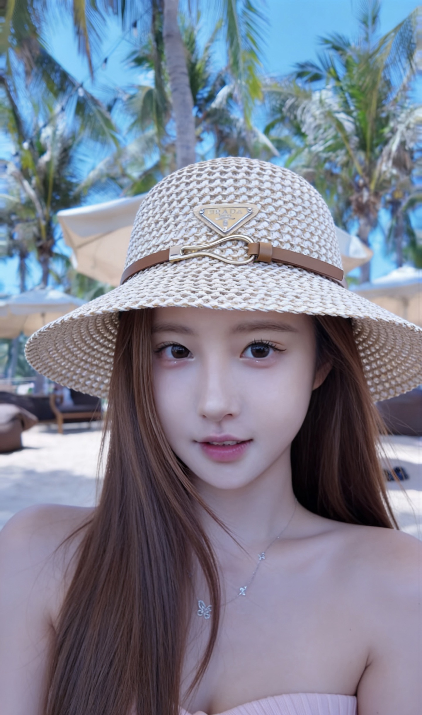 普拉达2026夏款礼帽，草帽，小清新 头围57cm