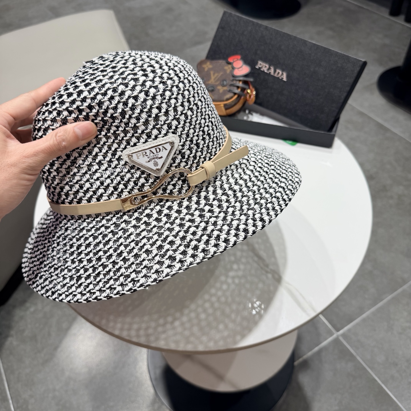 普拉达2026夏款礼帽，草帽，小清新 头围57cm