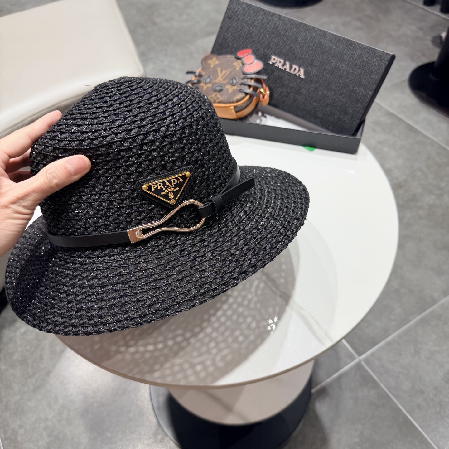 普拉达2026夏款礼帽，草帽，小清新 头围57cm