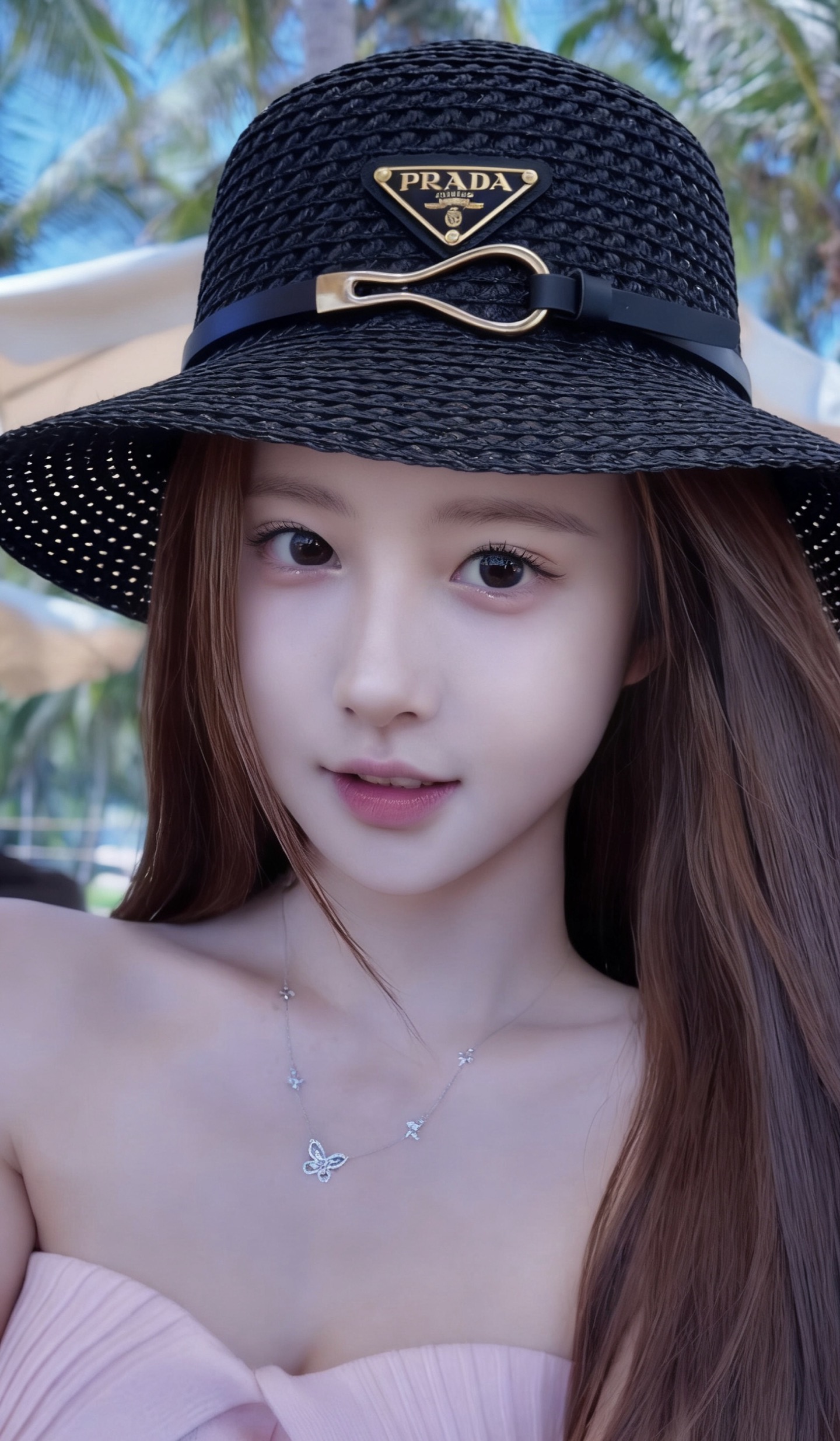 普拉达2026夏款礼帽，草帽，小清新 头围57cm