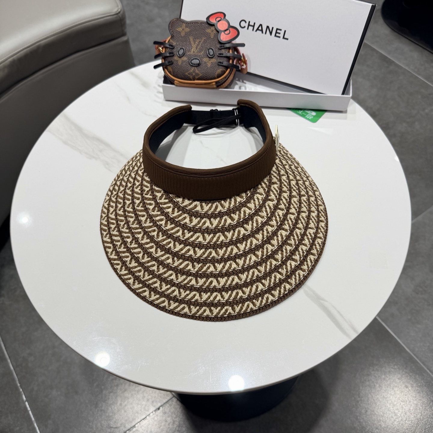 Chanel香奈儿发箍遮阳帽 空顶草帽