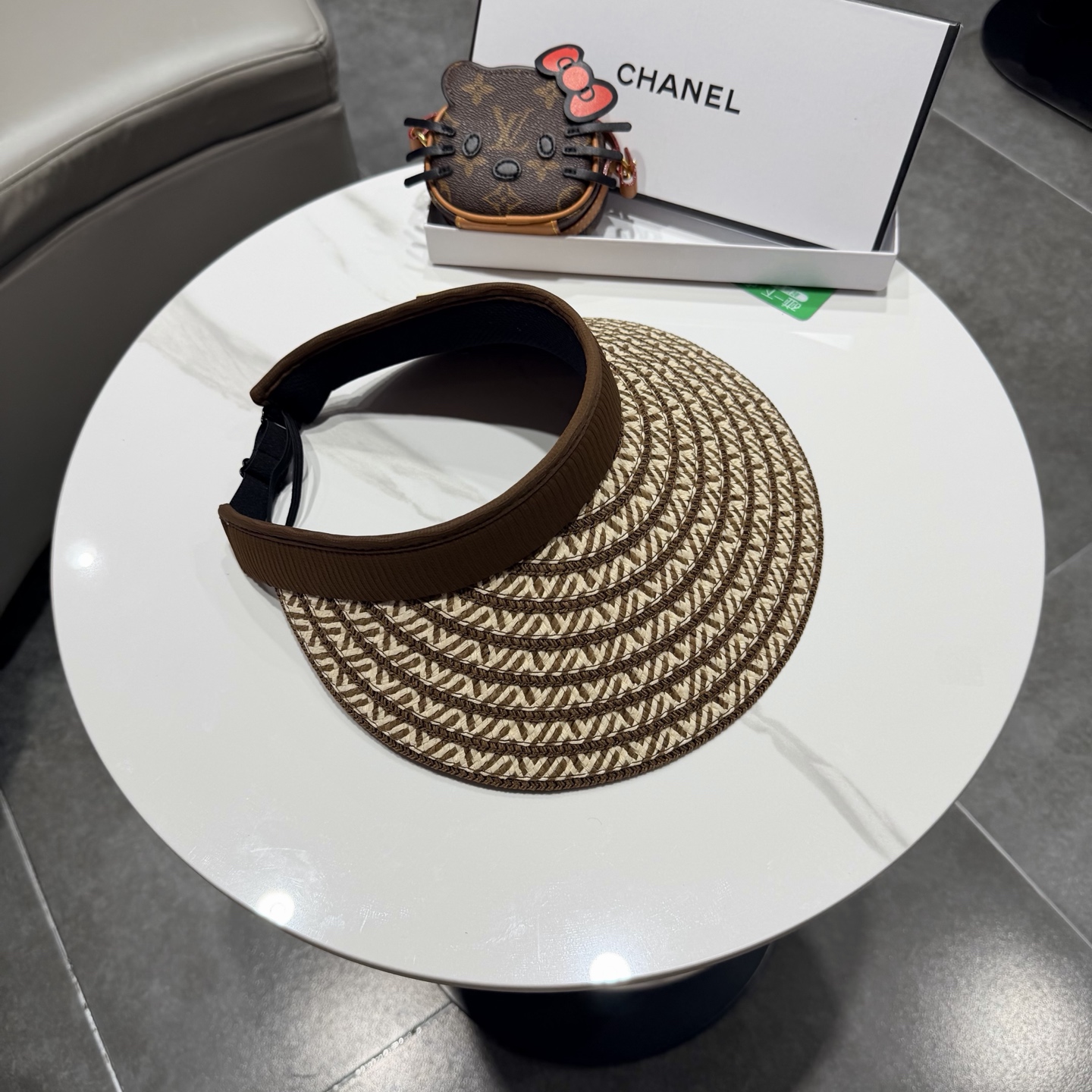Chanel香奈儿发箍遮阳帽 空顶草帽