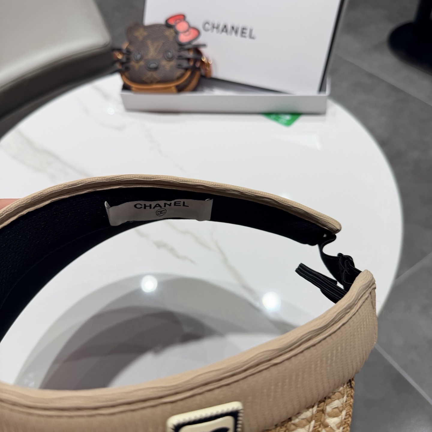 Chanel香奈儿发箍遮阳帽 空顶草帽
