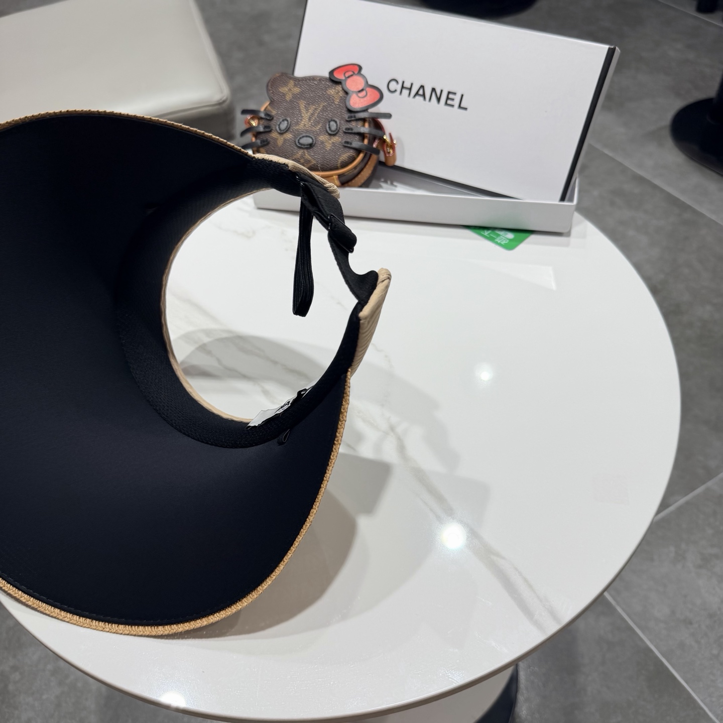 Chanel香奈儿发箍遮阳帽 空顶草帽