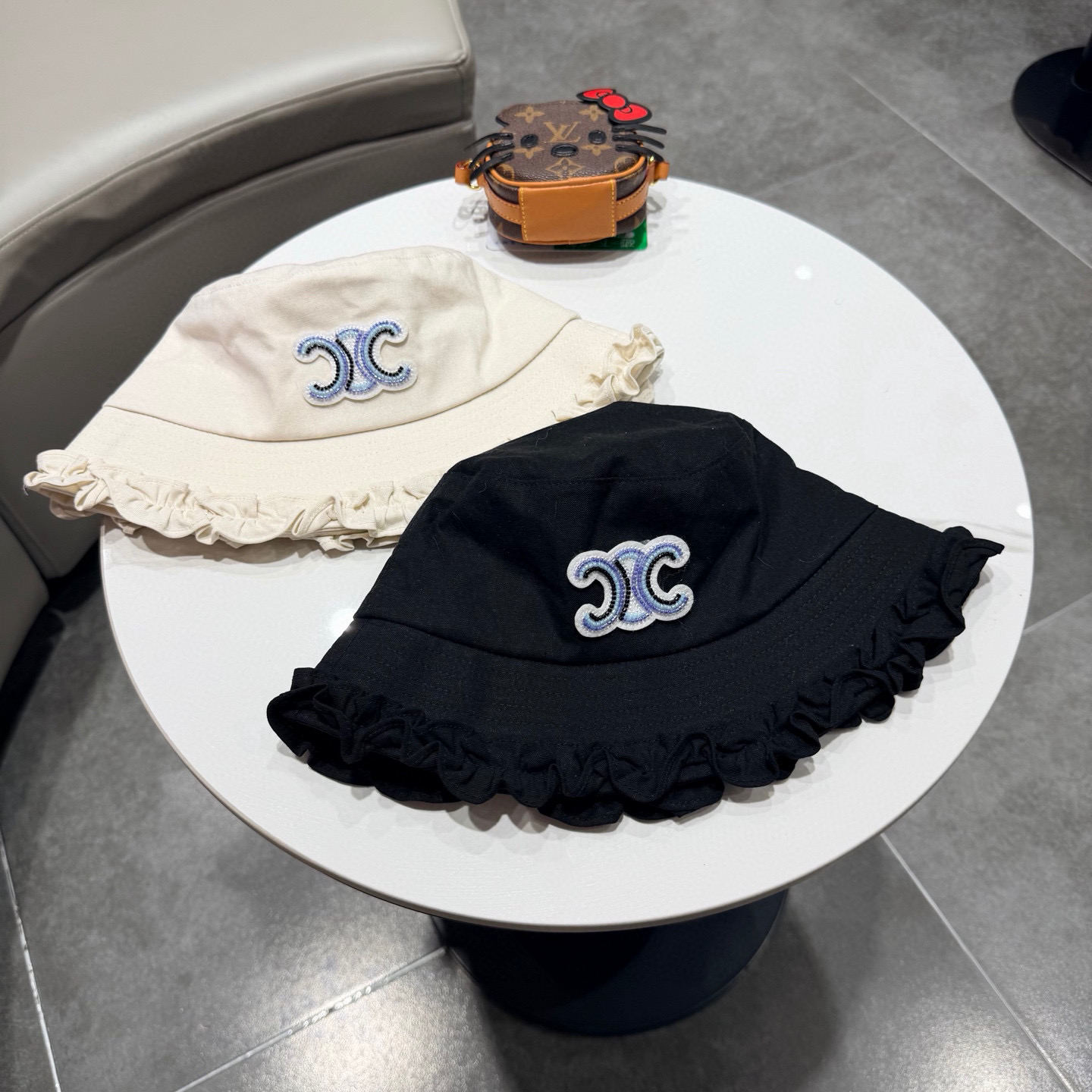 赛琳Celine日系高品质木耳边渔夫帽女春夏户外旅游百搭显脸小遮阳帽防晒盆帽