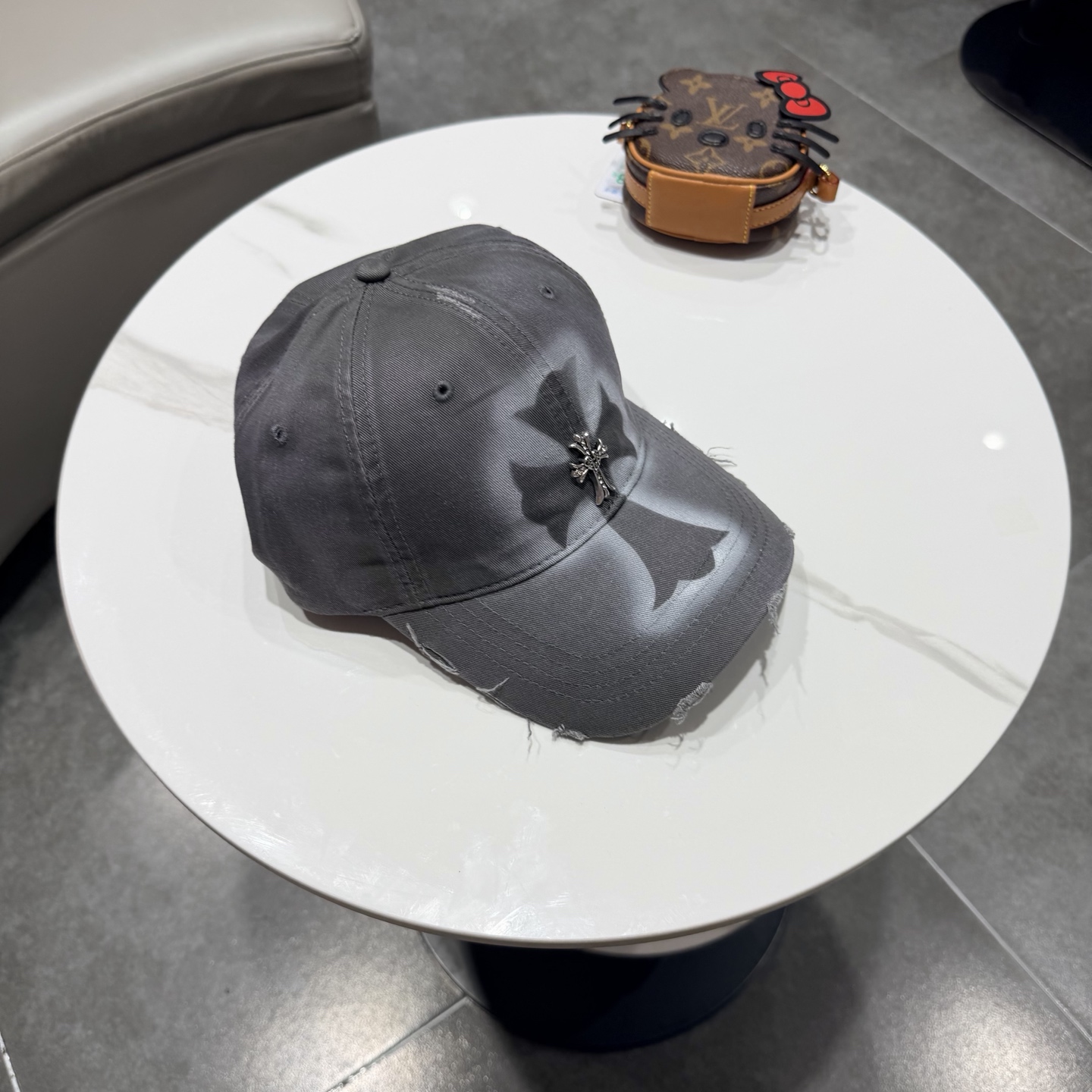 Chrome Hearts 克罗心💓早春韩版时尚复古拼色牛仔棒球帽🧢鸭舌帽