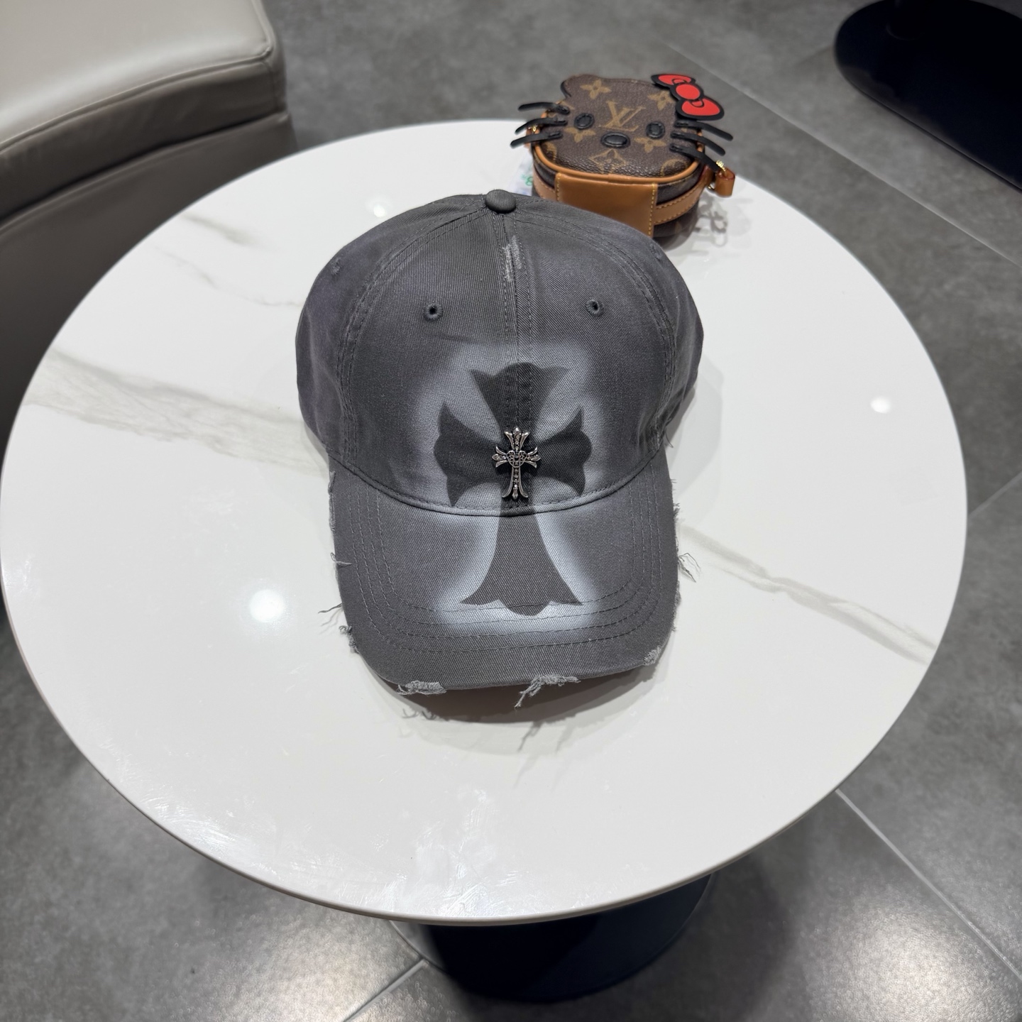 Chrome Hearts 克罗心💓早春韩版时尚复古拼色牛仔棒球帽🧢鸭舌帽