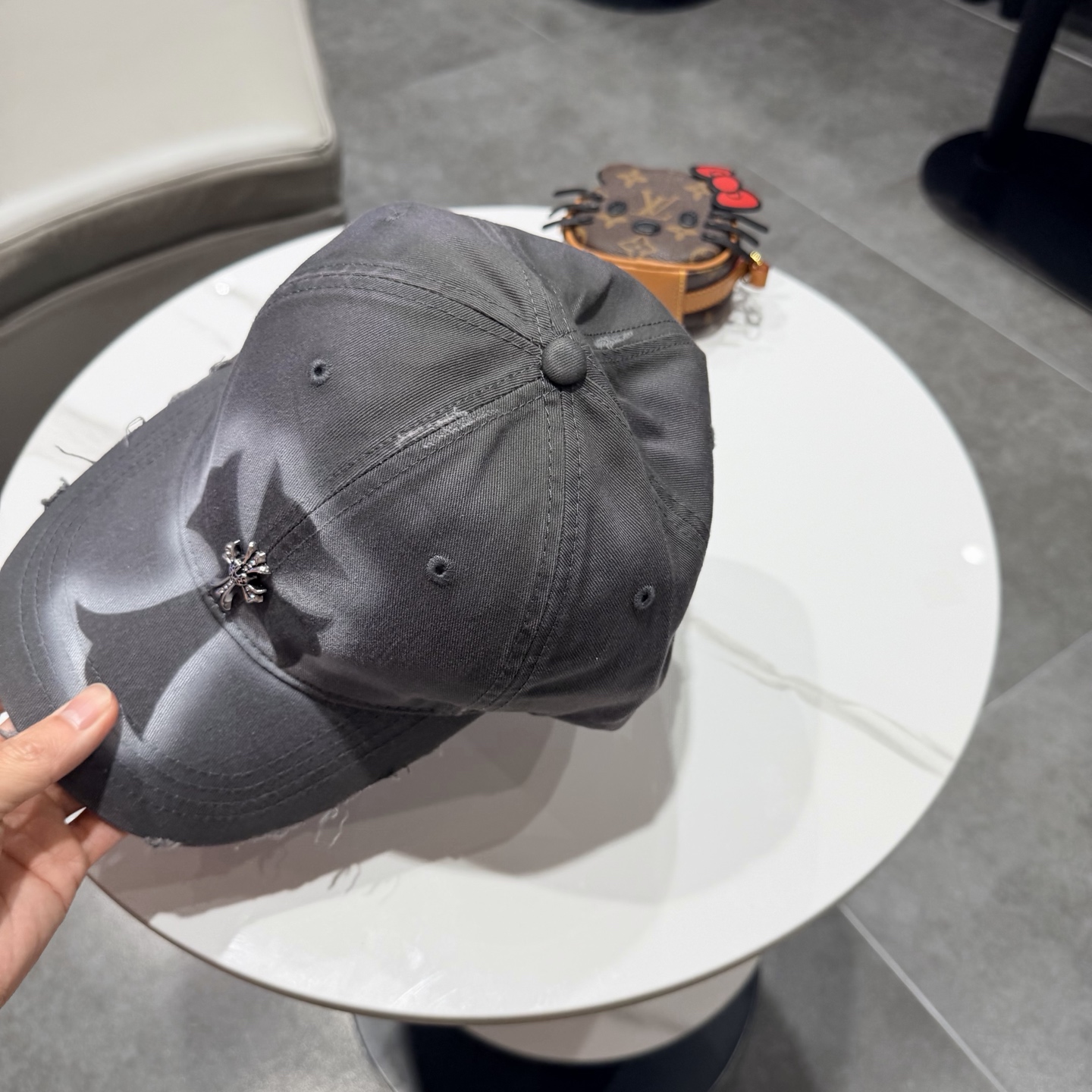 Chrome Hearts 克罗心💓早春韩版时尚复古拼色牛仔棒球帽🧢鸭舌帽