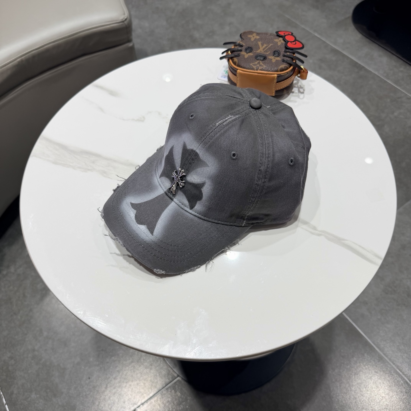 Chrome Hearts 克罗心💓早春韩版时尚复古拼色牛仔棒球帽🧢鸭舌帽