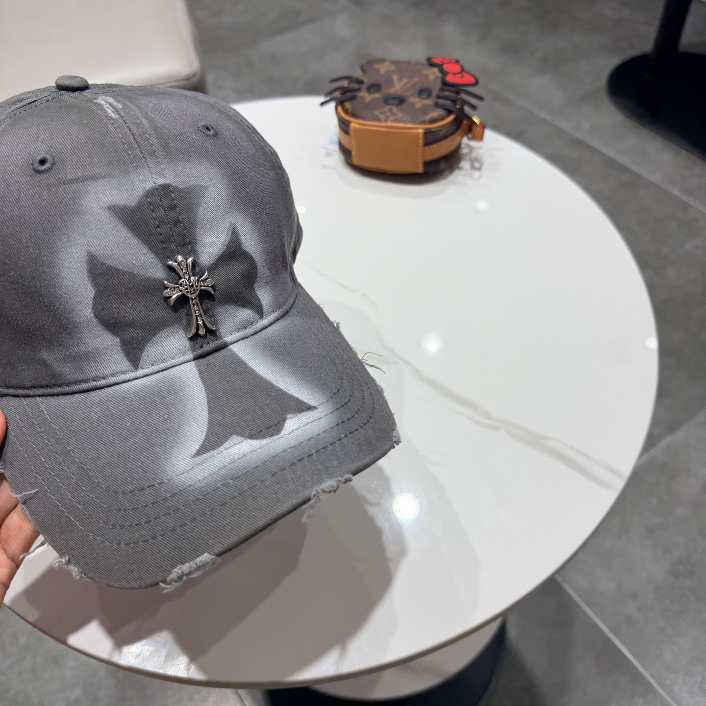 Chrome Hearts 克罗心💓早春韩版时尚复古拼色牛仔棒球帽🧢鸭舌帽