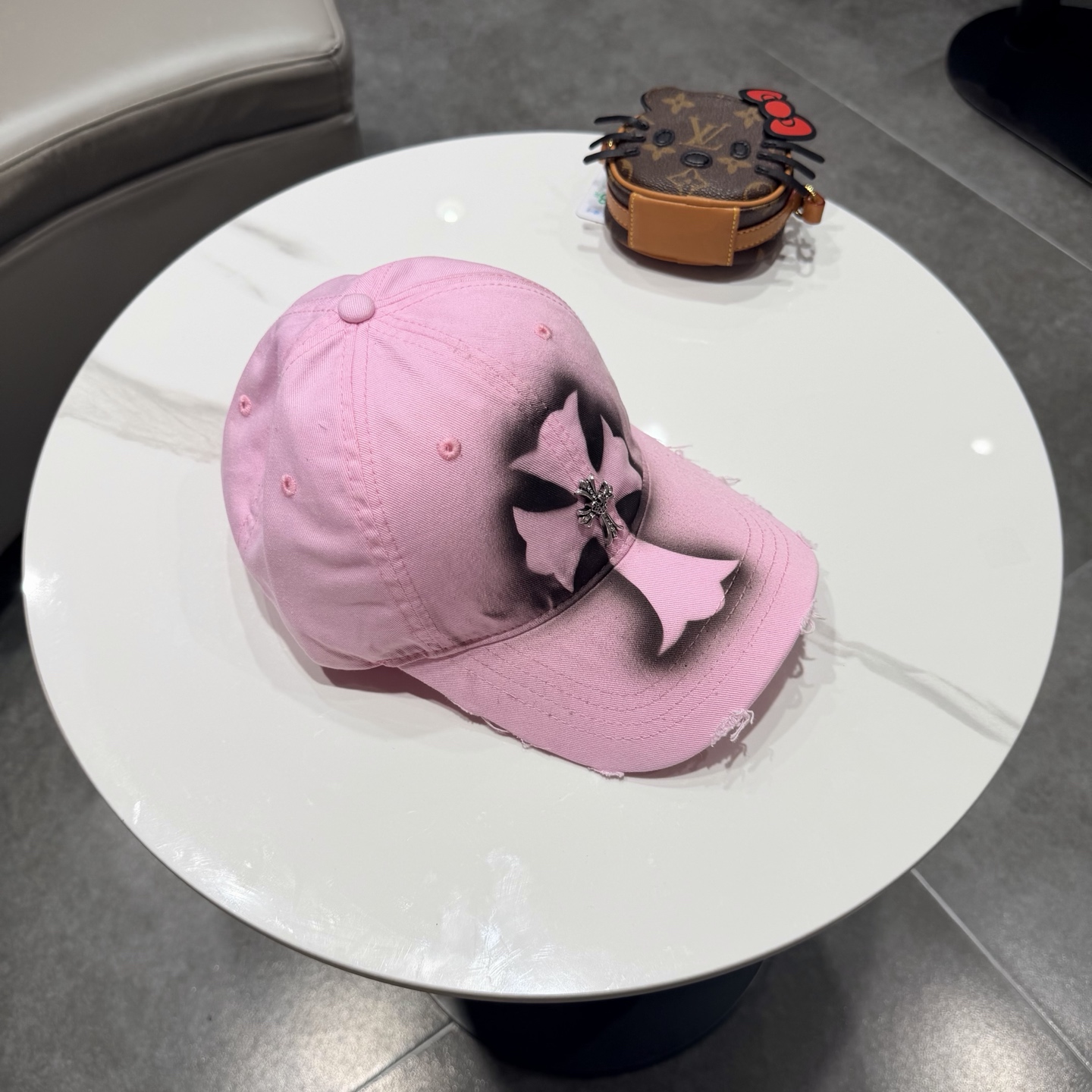 Chrome Hearts 克罗心💓早春韩版时尚复古拼色牛仔棒球帽🧢鸭舌帽