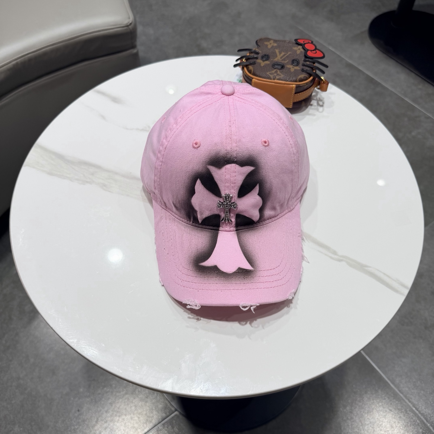 Chrome Hearts 克罗心💓早春韩版时尚复古拼色牛仔棒球帽🧢鸭舌帽