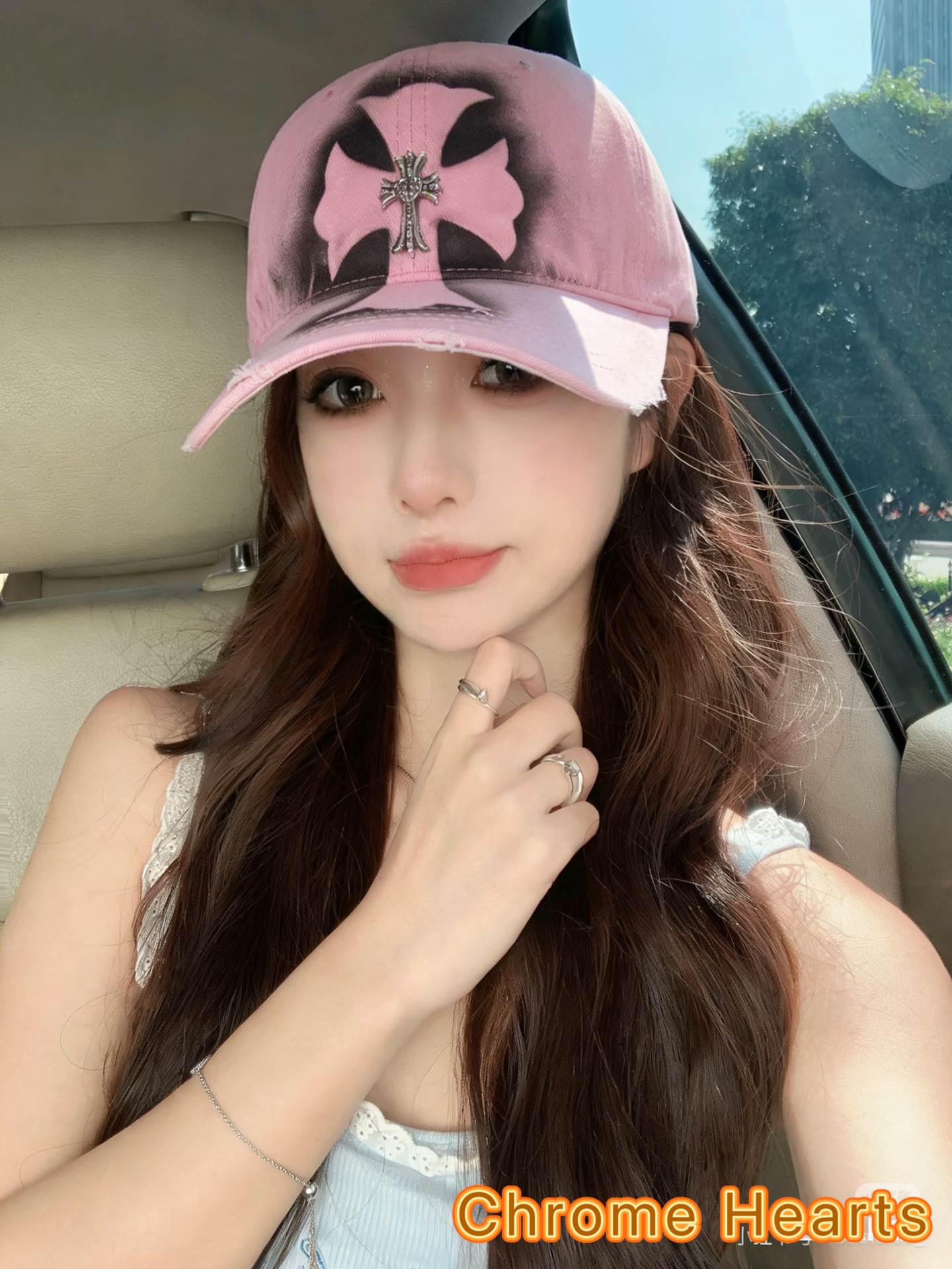 Chrome Hearts 克罗心💓早春韩版时尚复古拼色牛仔棒球帽🧢鸭舌帽