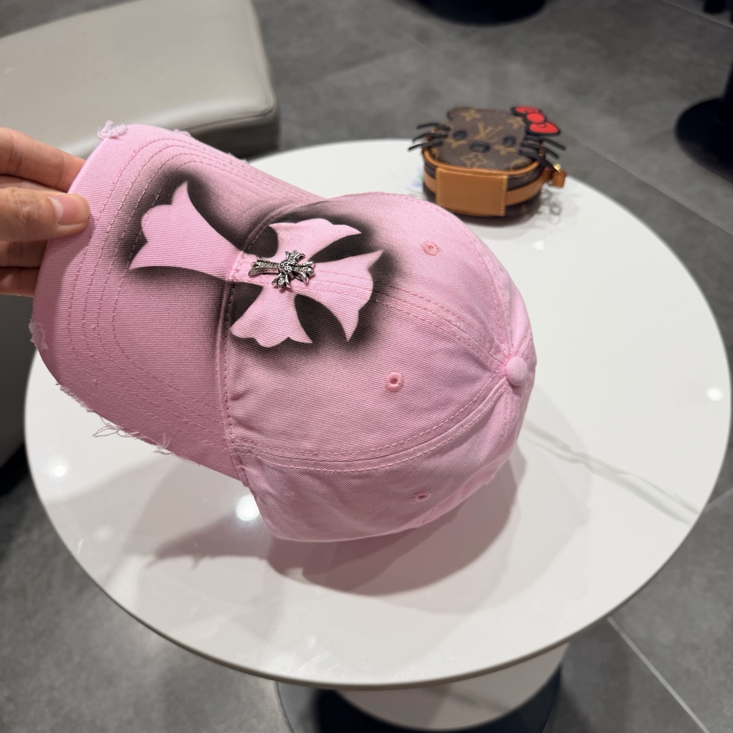 Chrome Hearts 克罗心💓早春韩版时尚复古拼色牛仔棒球帽🧢鸭舌帽