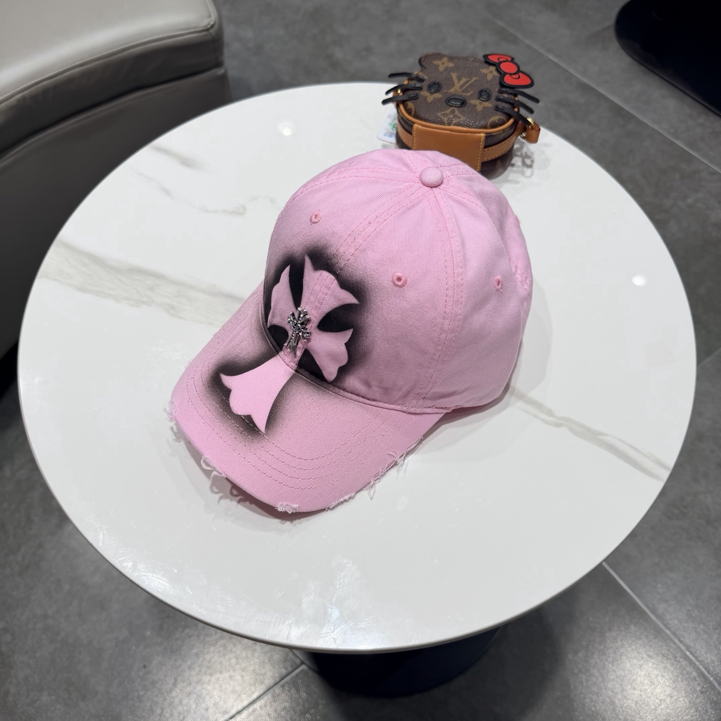 Chrome Hearts 克罗心💓早春韩版时尚复古拼色牛仔棒球帽🧢鸭舌帽