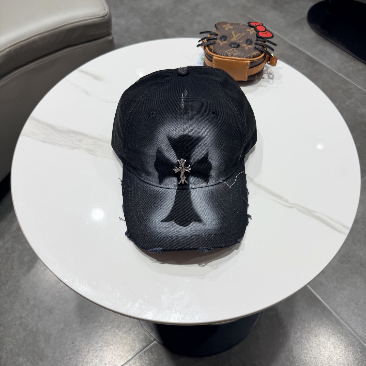 Chrome Hearts 克罗心💓早春韩版时尚复古拼色牛仔棒球帽🧢鸭舌帽