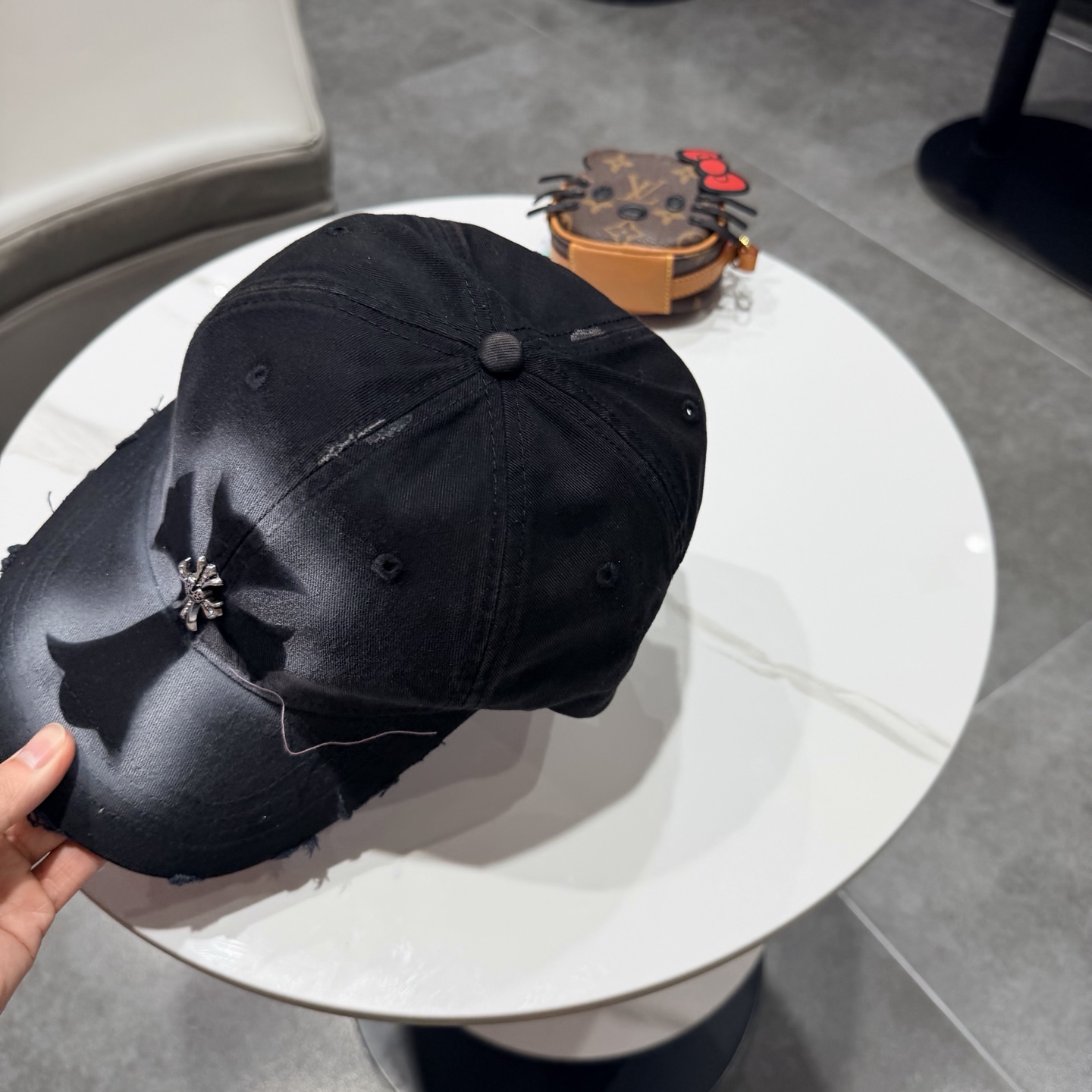 Chrome Hearts 克罗心💓早春韩版时尚复古拼色牛仔棒球帽🧢鸭舌帽