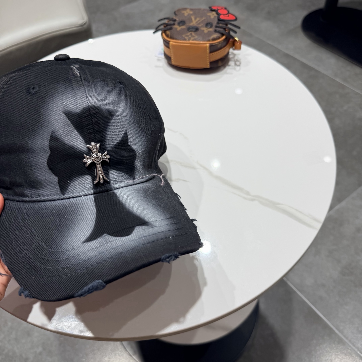 Chrome Hearts 克罗心💓早春韩版时尚复古拼色牛仔棒球帽🧢鸭舌帽