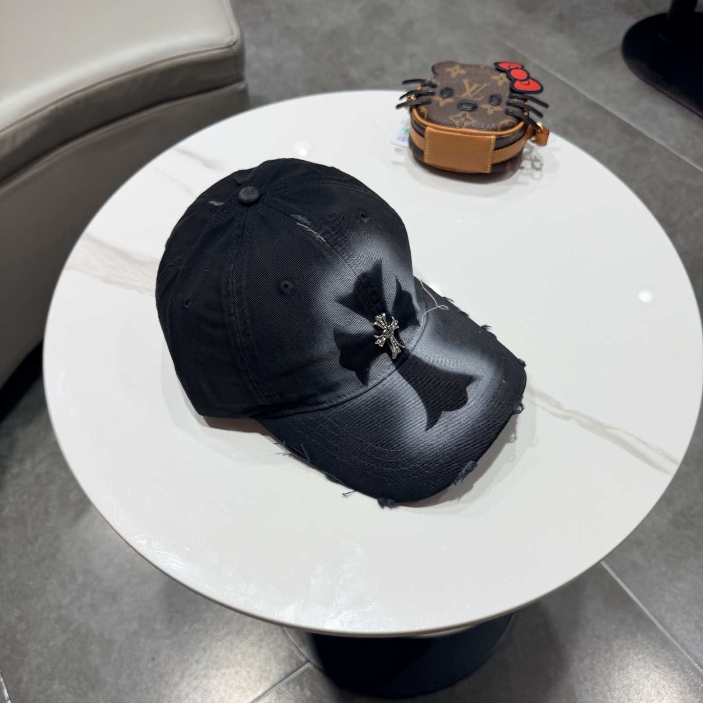 Chrome Hearts 克罗心💓早春韩版时尚复古拼色牛仔棒球帽🧢鸭舌帽