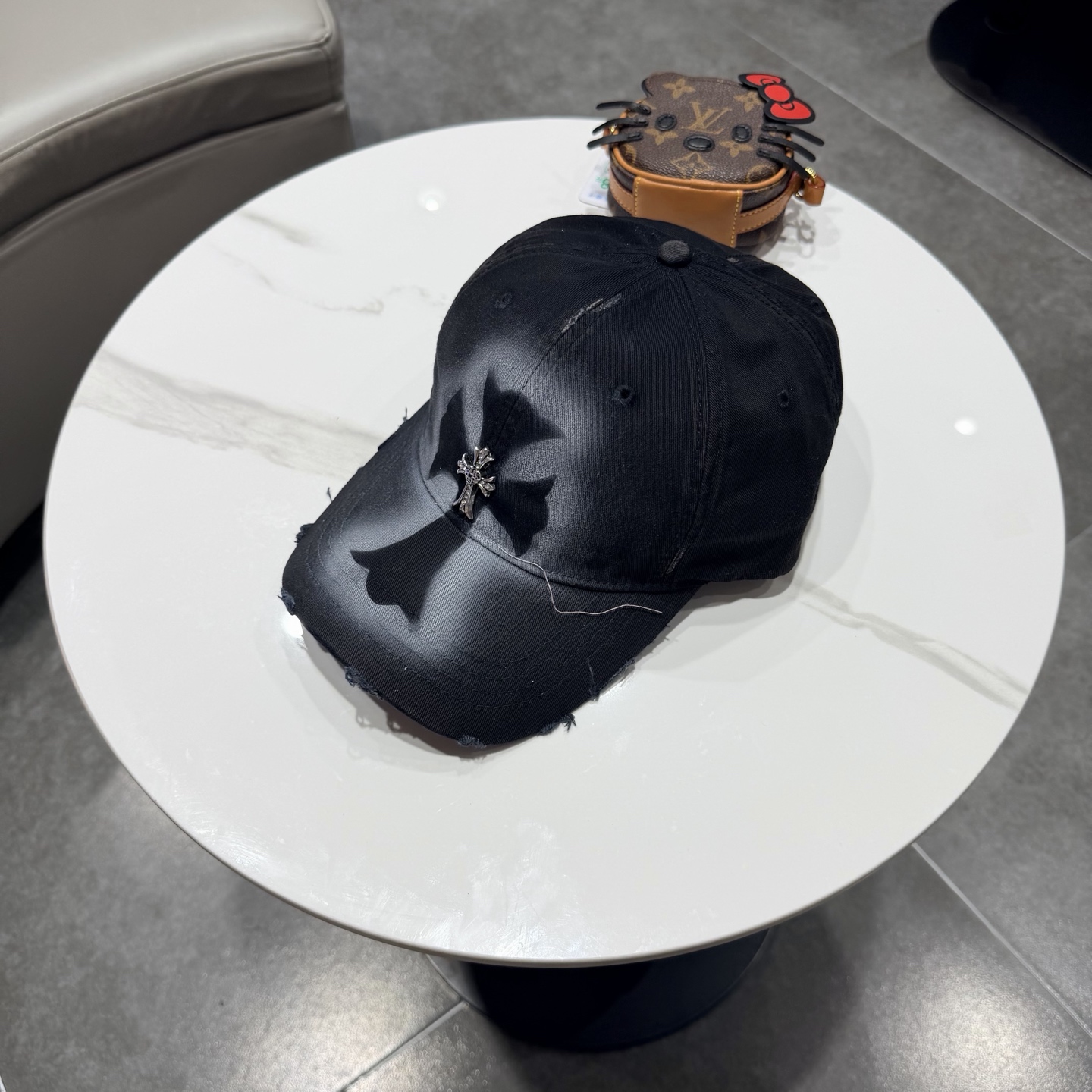 Chrome Hearts 克罗心💓早春韩版时尚复古拼色牛仔棒球帽🧢鸭舌帽
