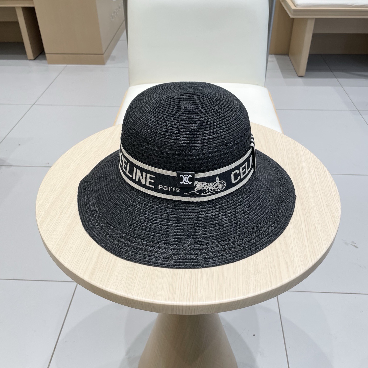 塞琳celien新款草帽，圆顶礼帽，头围57cm