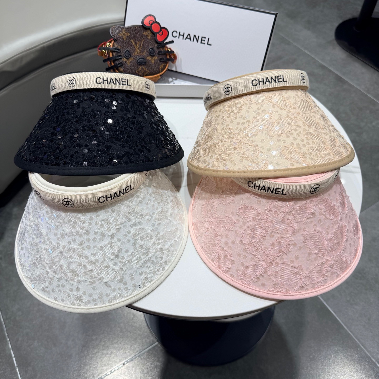 【CHANEL香奈儿】2026新款独家款小香亮片遮阳帽空顶帽，🔆遮阳百搭～休闲出街神器