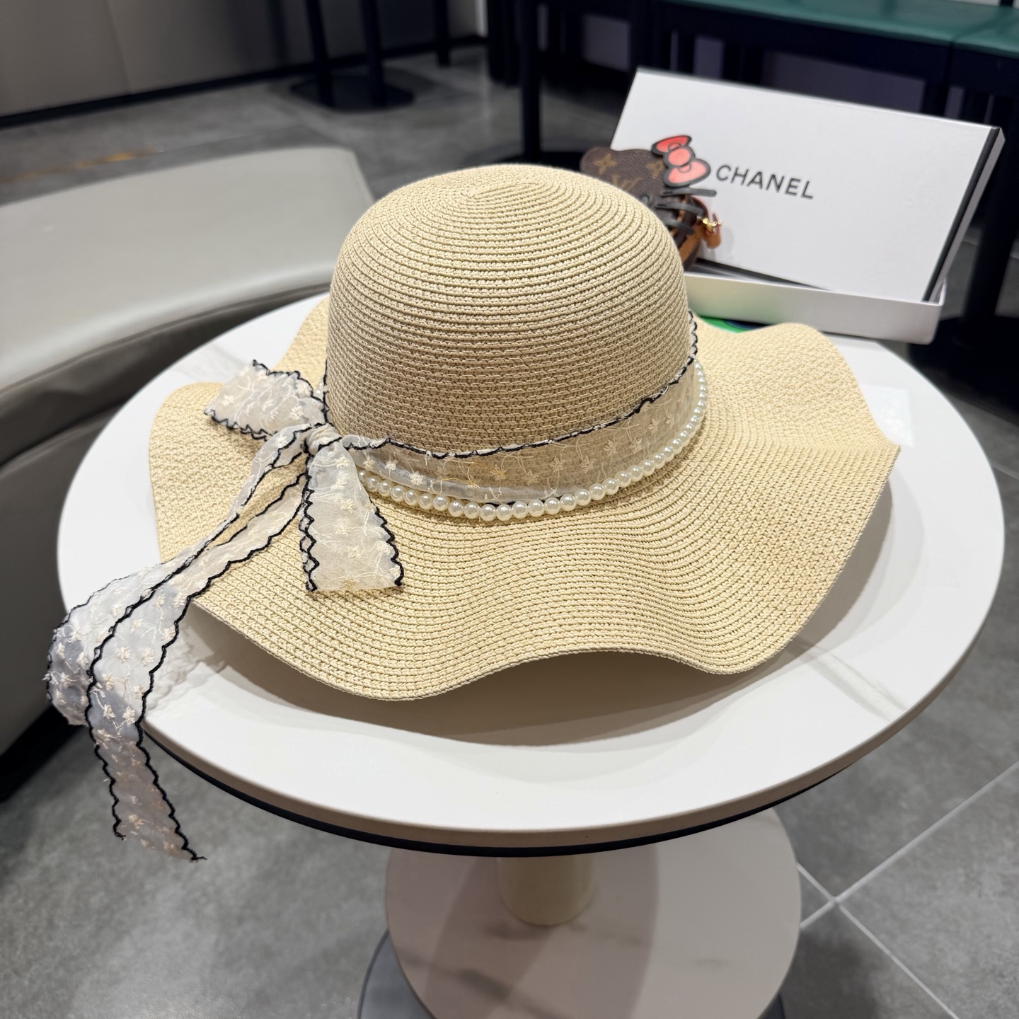 Chanel香奈儿名媛风礼帽头围57cm