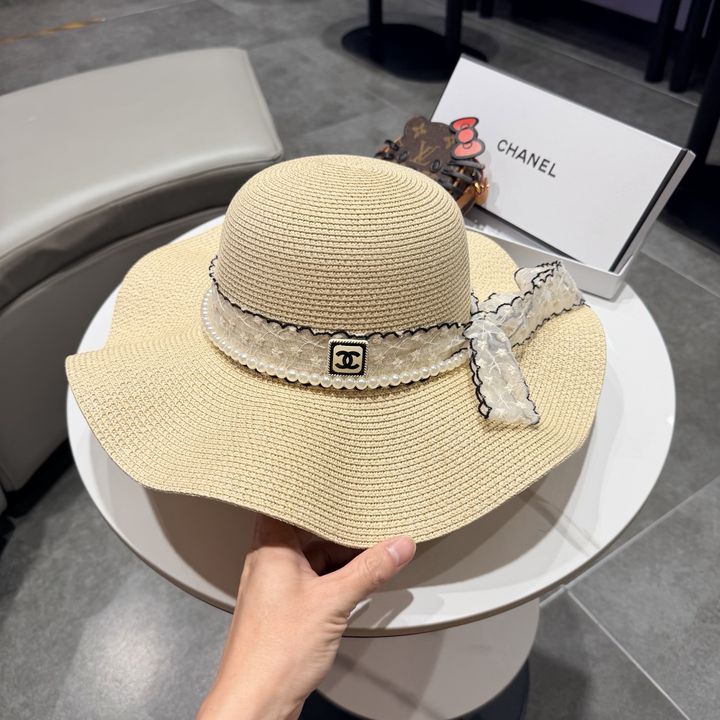 Chanel香奈儿名媛风礼帽头围57cm