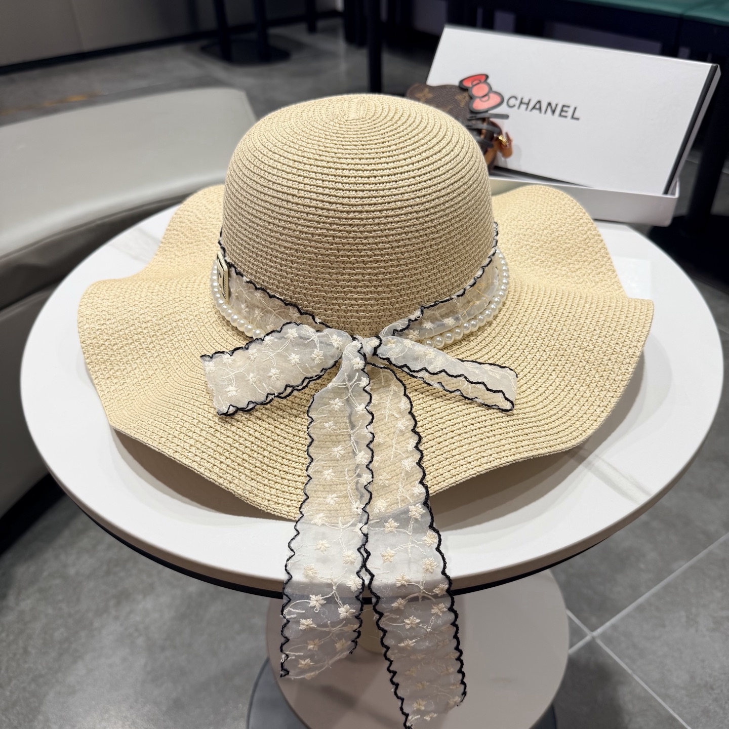 Chanel香奈儿名媛风礼帽头围57cm