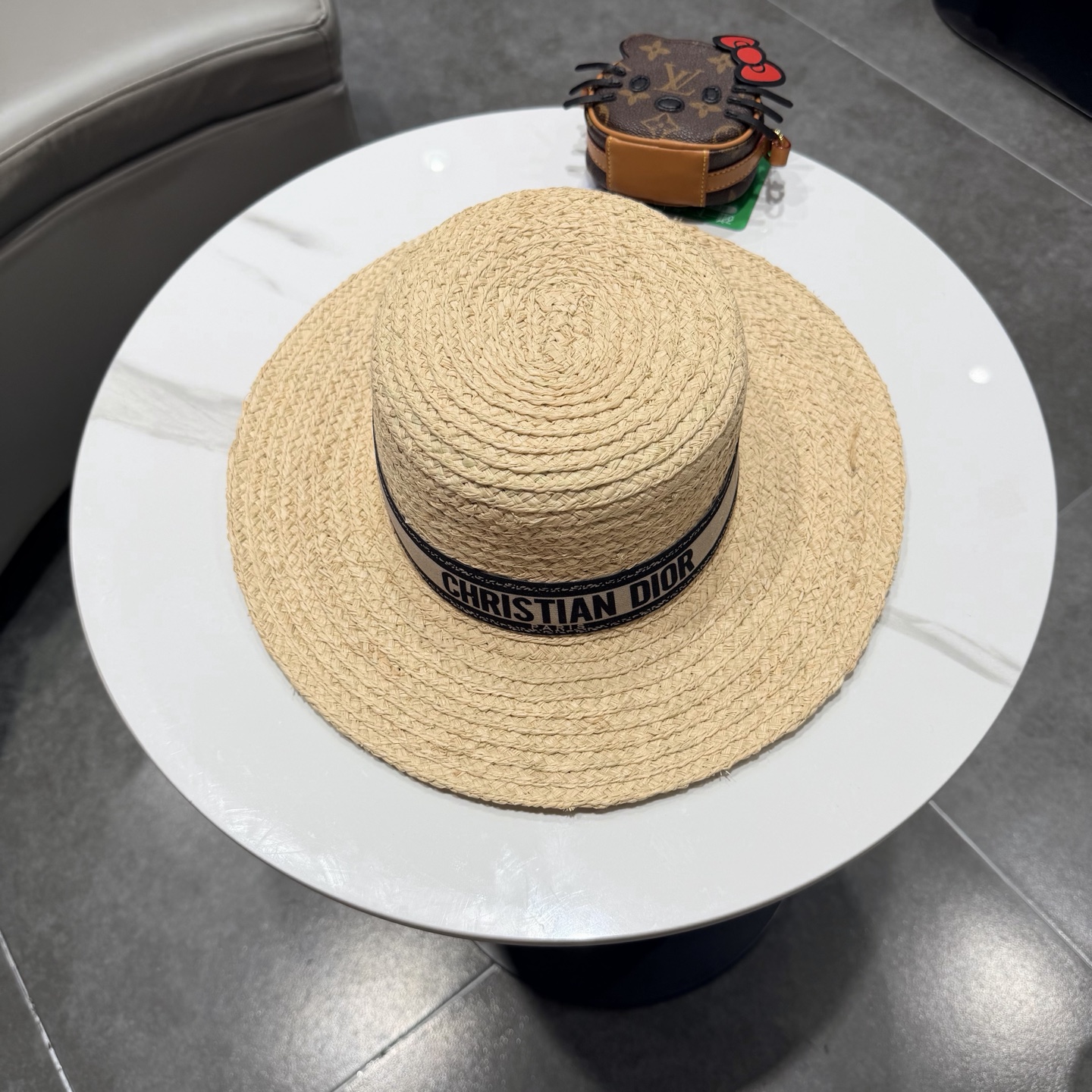 Dior迪奥拉菲草帽，旅游必备，头围57cm