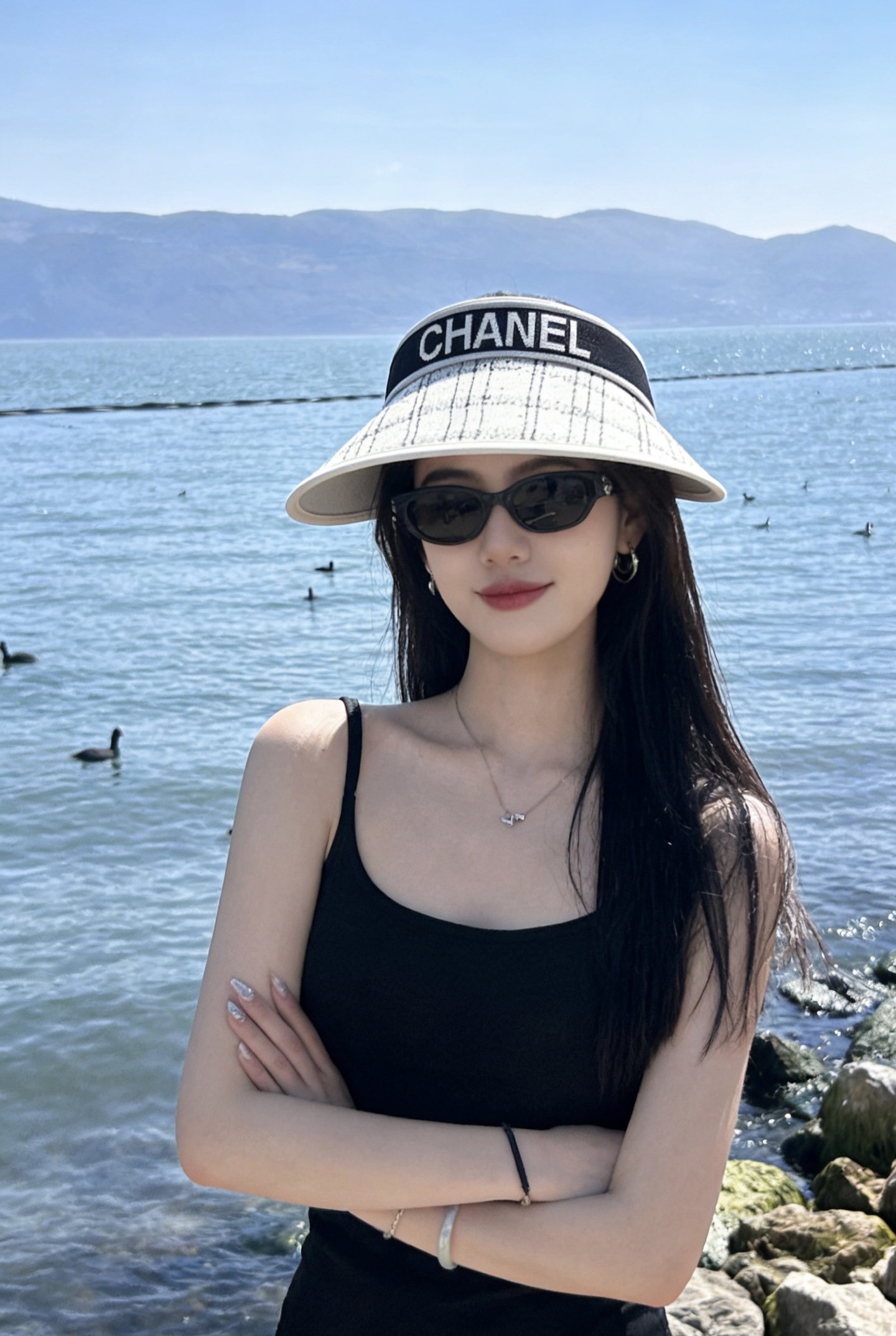 【CHA NEL香奈儿】2026新款独家款小香遮阳帽空顶帽，🔆遮阳百搭～休闲出街神器 巨防嗮！太爱了💕